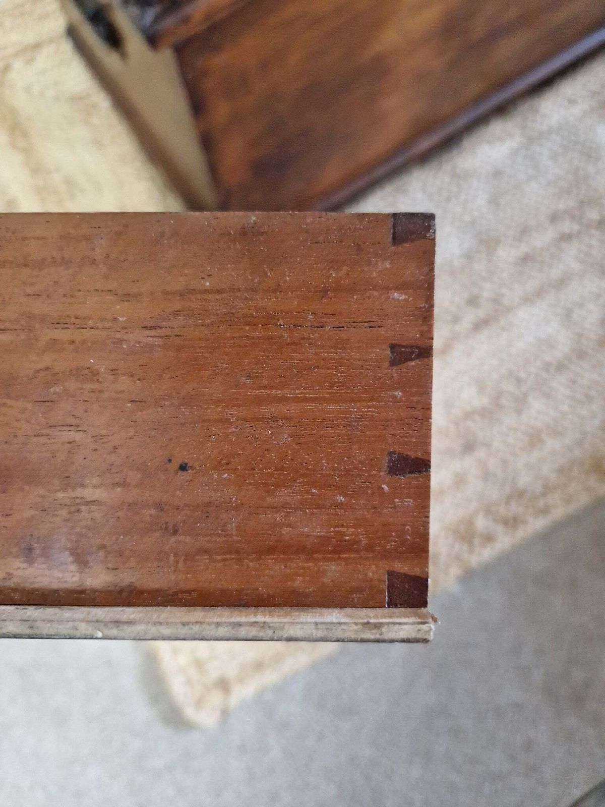 photo for sale Antique Ebonised & Mahogany Engineers/Collectors Chest/Box