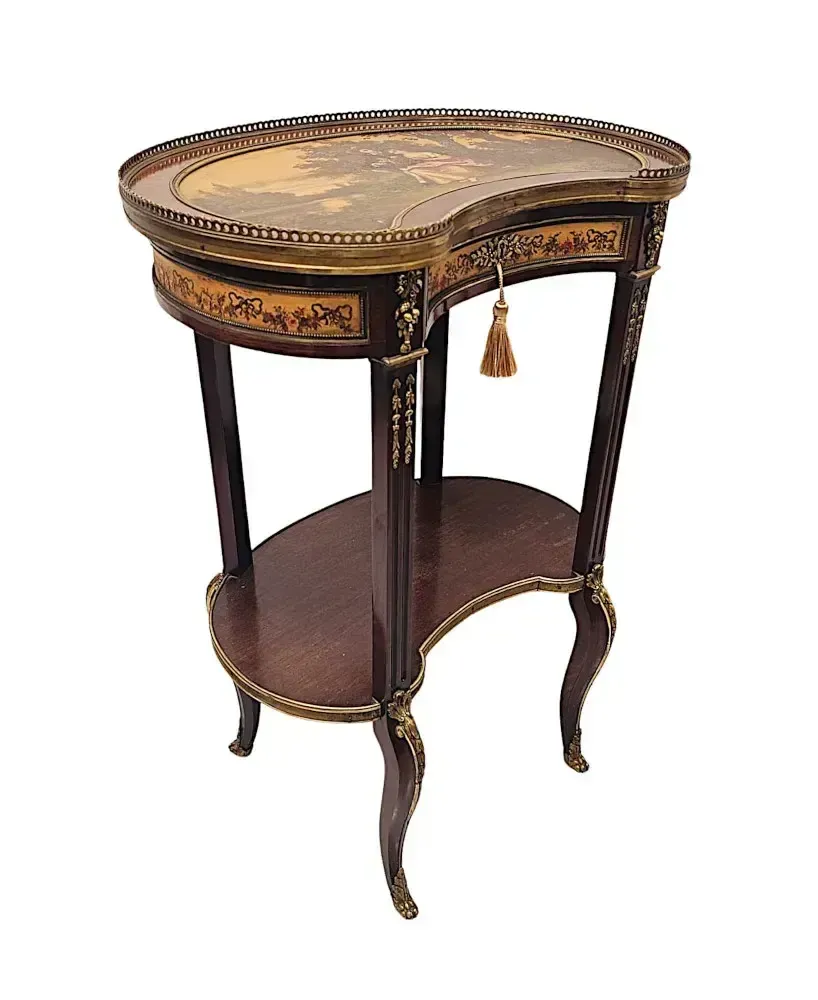 A Very Rare 19th Century Vernis Martin Lamp Or Occasional Table photo furniture
