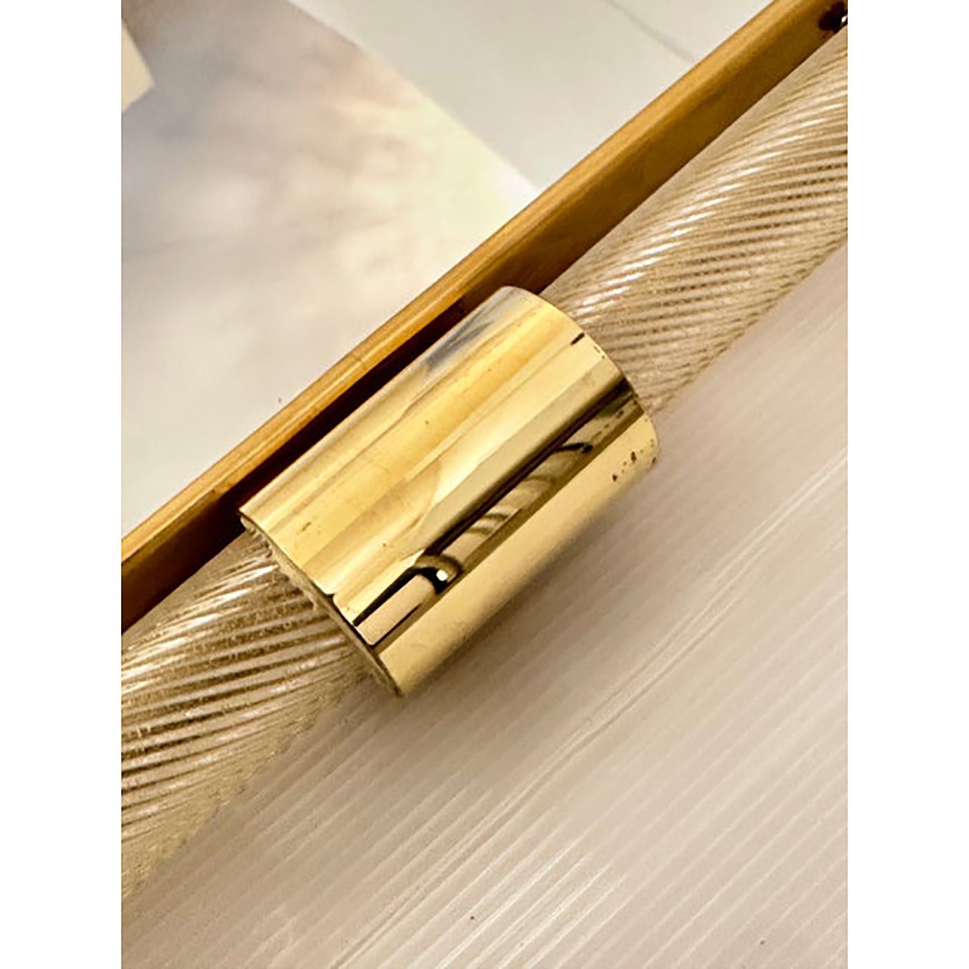 Wave Mirror In Gold "Torchon" Torciglione Murano Style Glass Design By Simoeng photo vinterior