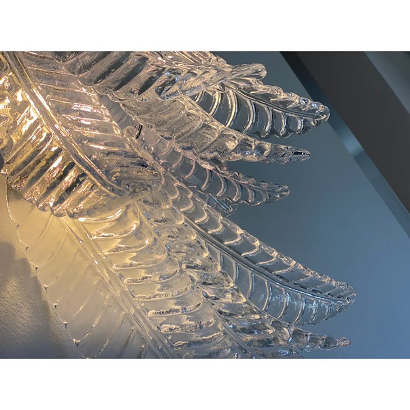 Set Of 4 Transparent “Felci” Murano Style Glass Wall Sconces photo buy