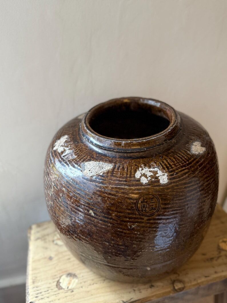 Antique Chinese Glazed Rice Wine Pot Large photo buy