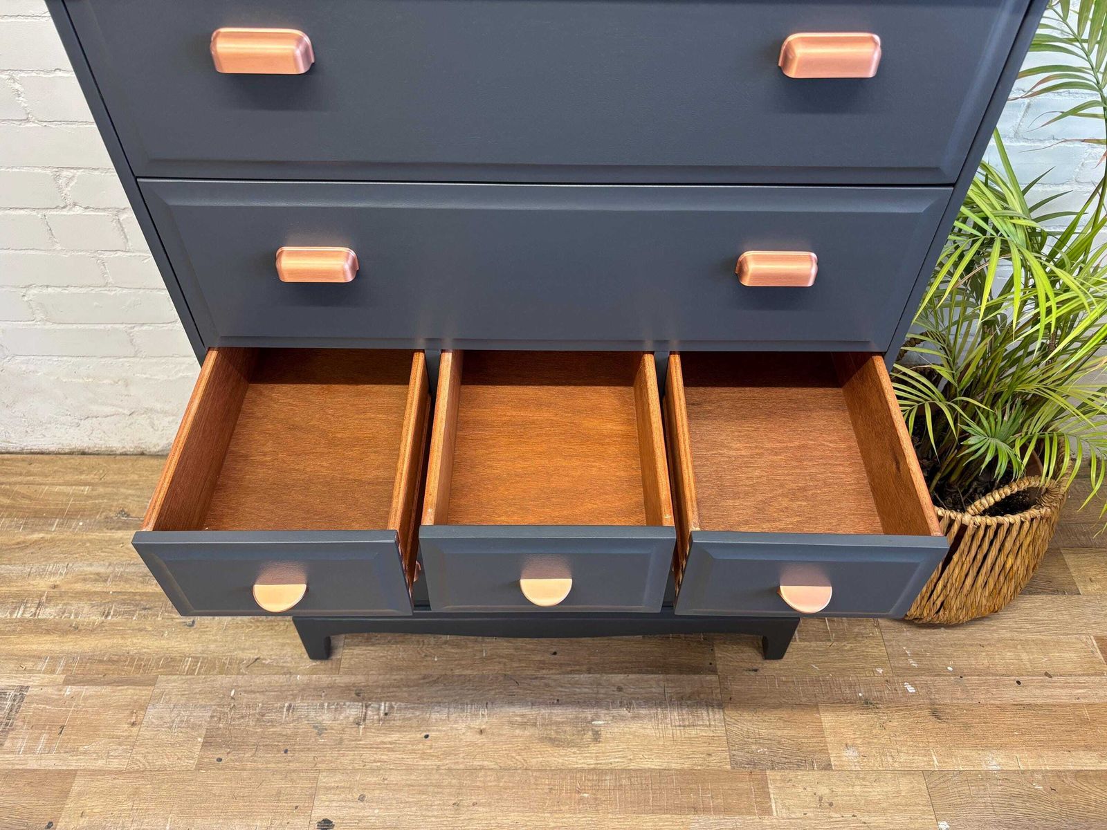 photo for sale Stag Minstrel Tallboy Professionally Painted Grey/ Black