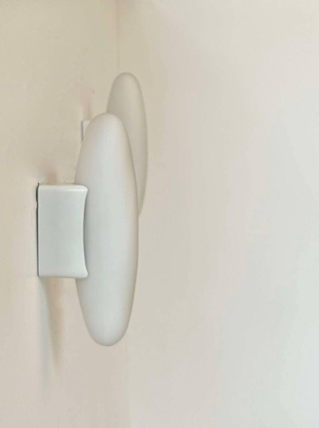 Pair Of Vintage Opaline Wall Lights, France 1980 photo for sale