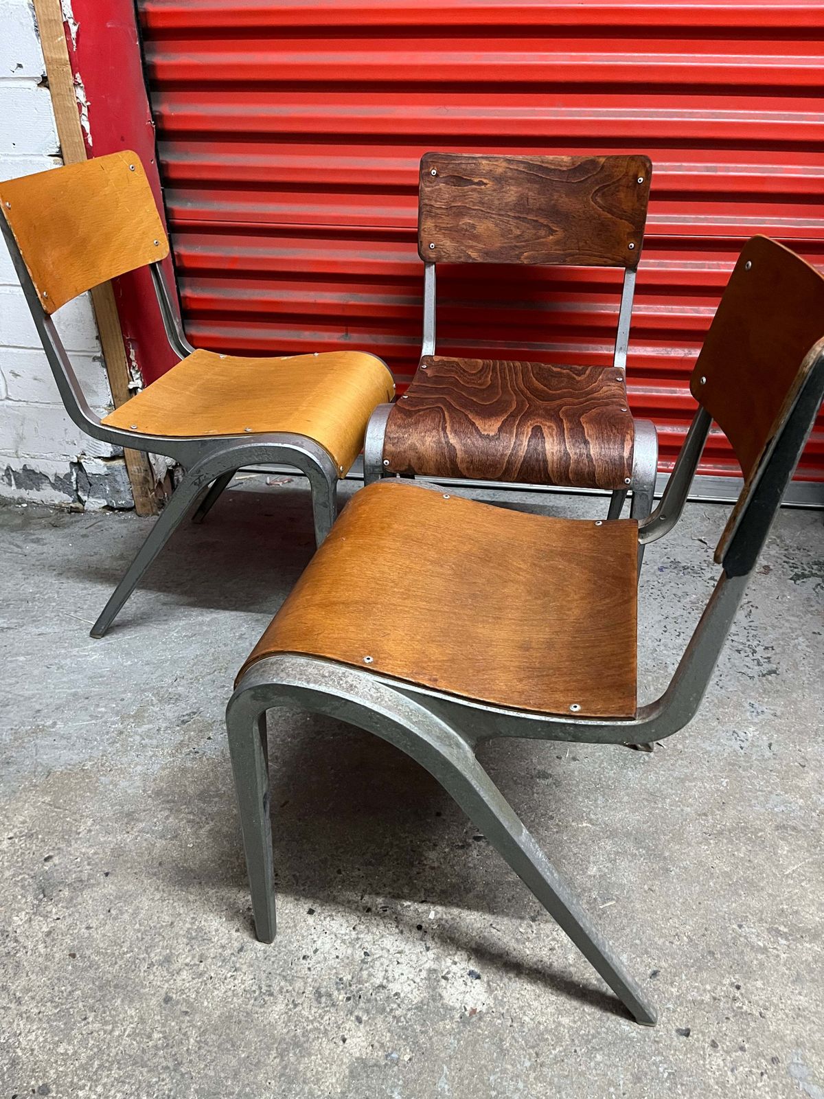 Esavian Children’s Stacking School Chair By James Leonard, 1950s Height 40cm photo vintage