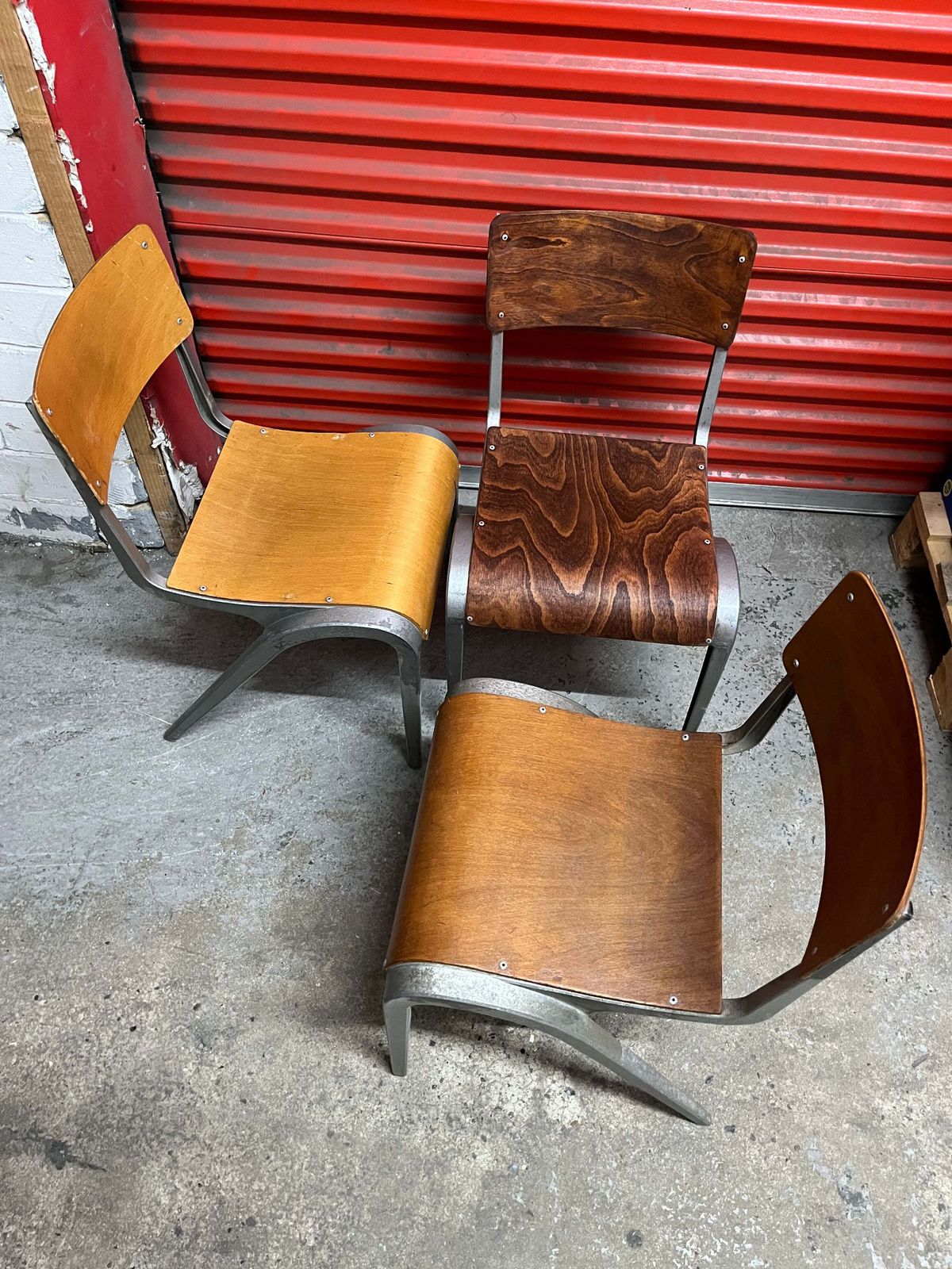 Furniture Esavian Children’s Stacking School Chair By James Leonard, 1950s Height 40cm photo
