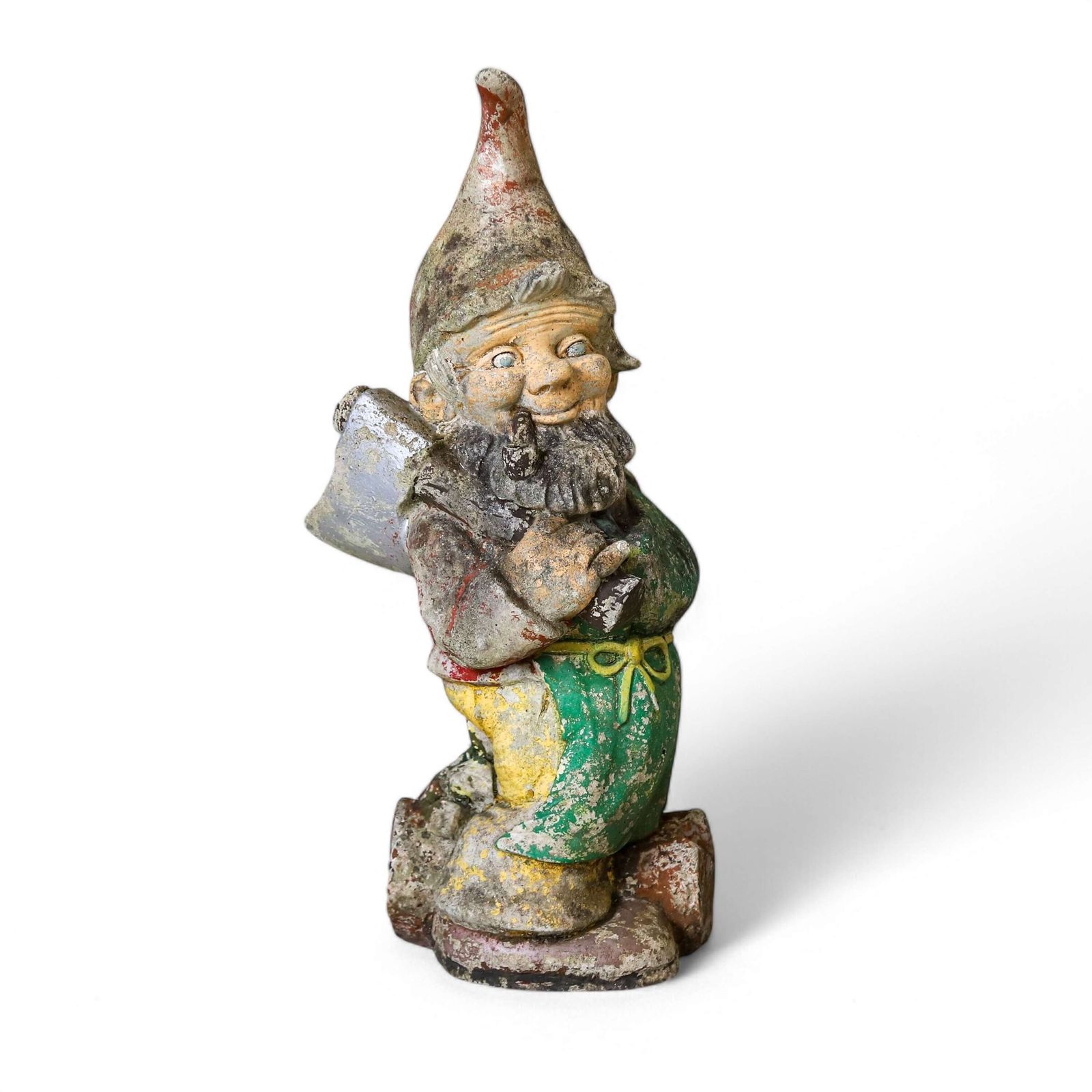 Mid Century Concrete Woodsman Lumberjack Garden Gnome