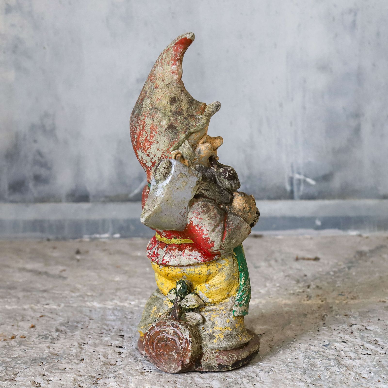 Mid Century Concrete Woodsman Lumberjack Garden Gnome photo buy