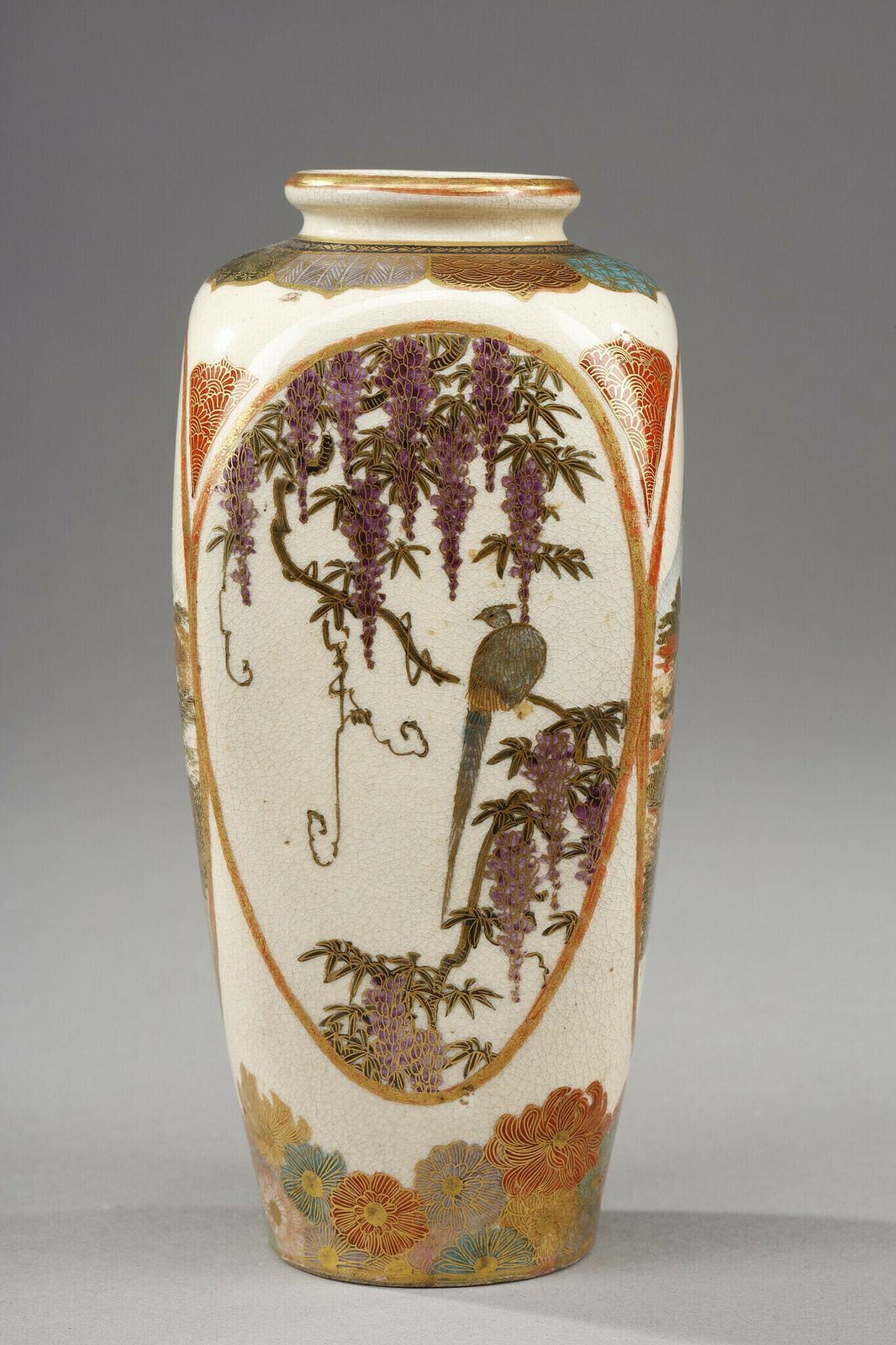 Small Satsuma Porcelain Vase From Japan, Meiji Period (1868 1912). photo 890.0