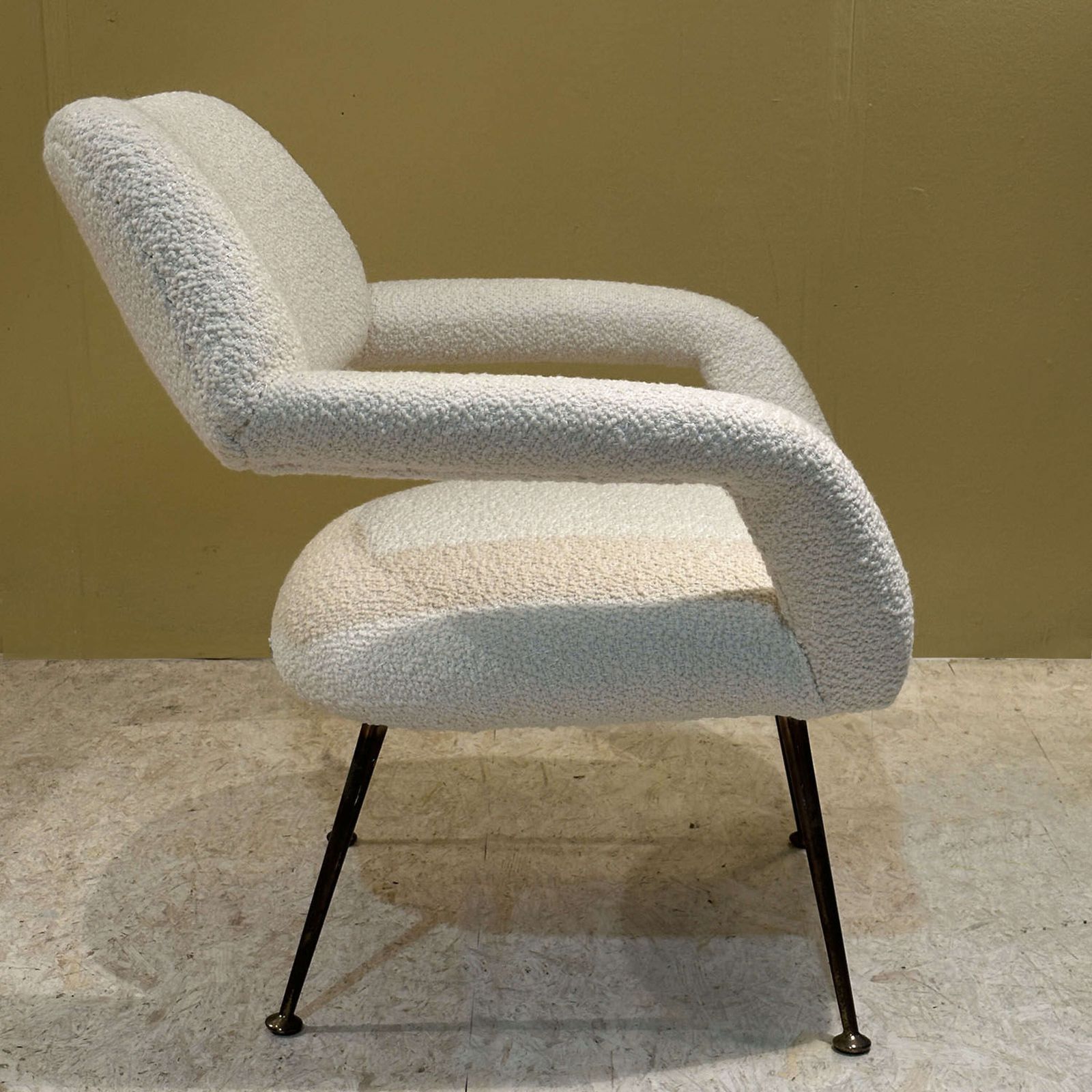 8500.0 Pair Of Lounge Chairs Gastone Rinaldi Italy 1954 Upholstered In Pierre photo