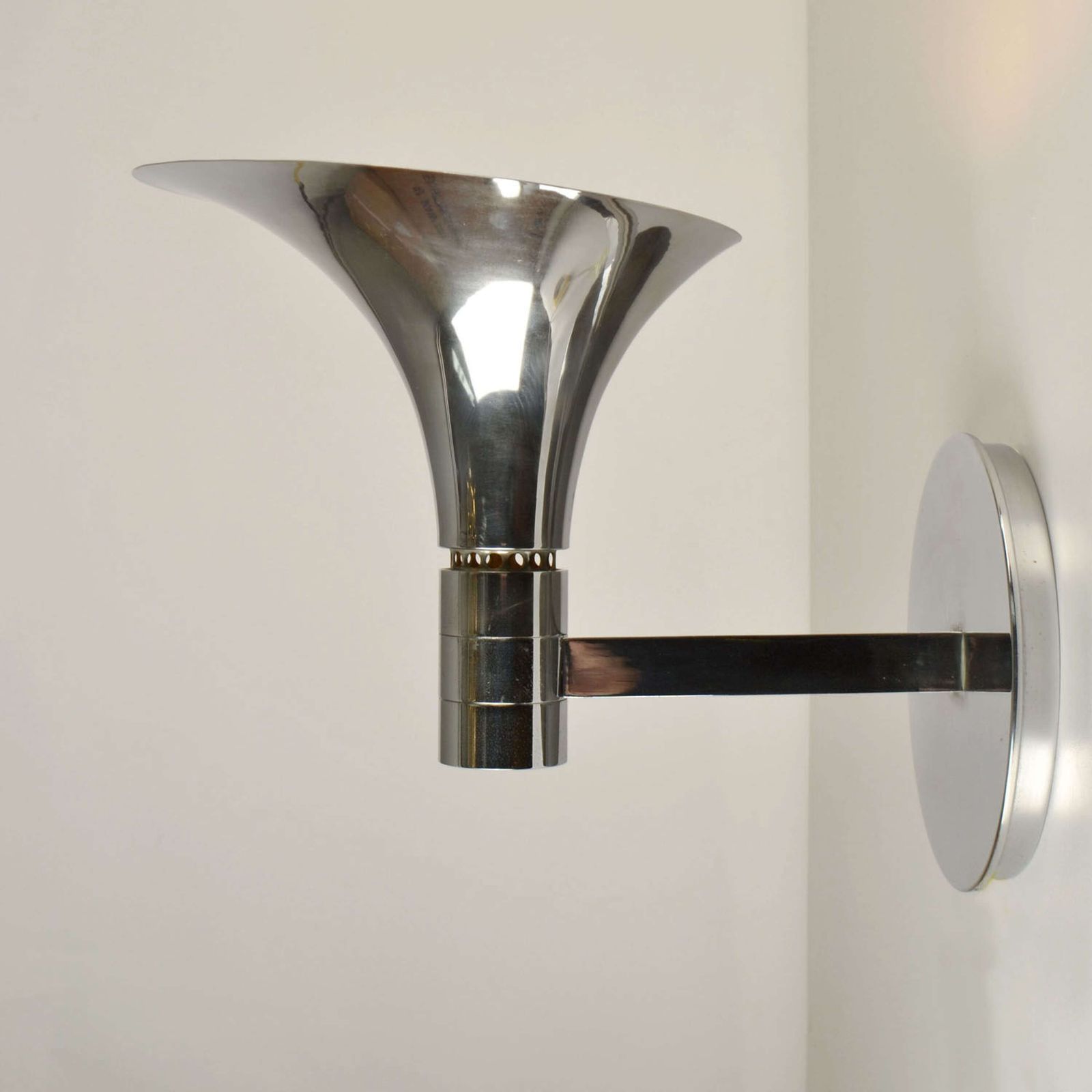 Pair Of Chrome Wall Lights By Franco Albini & Franca Heig 1960's Italy photo buy