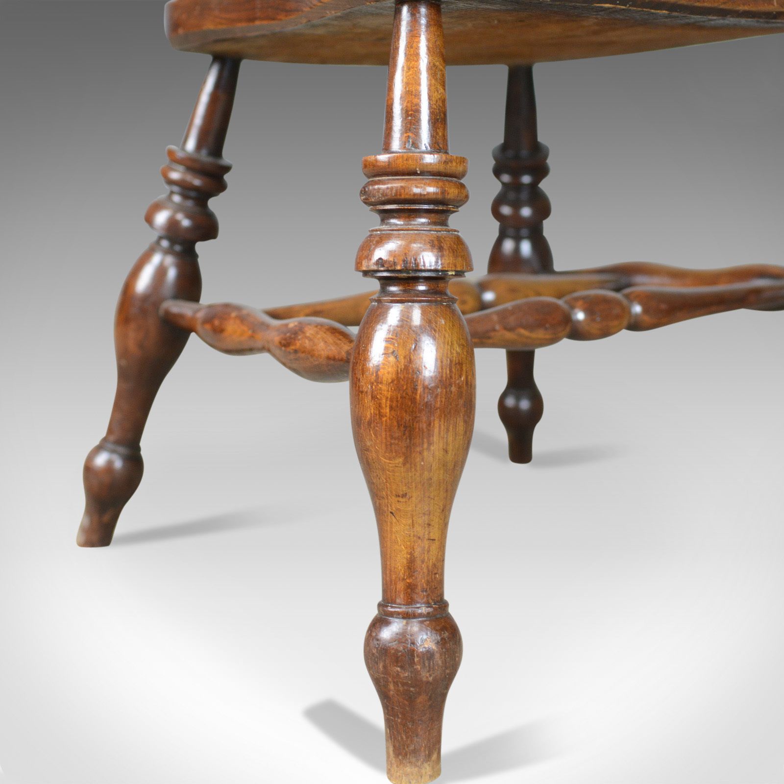 photo furniture Antique Bow Chair, Smokers, Captains, English, Victorian, Elm, Windsor C.1870