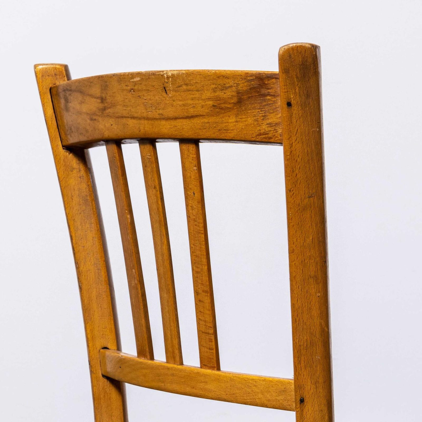 photo furniture 1950’s Blonde Farmhouse Dining Chairs With Square Legs – Set Of Six