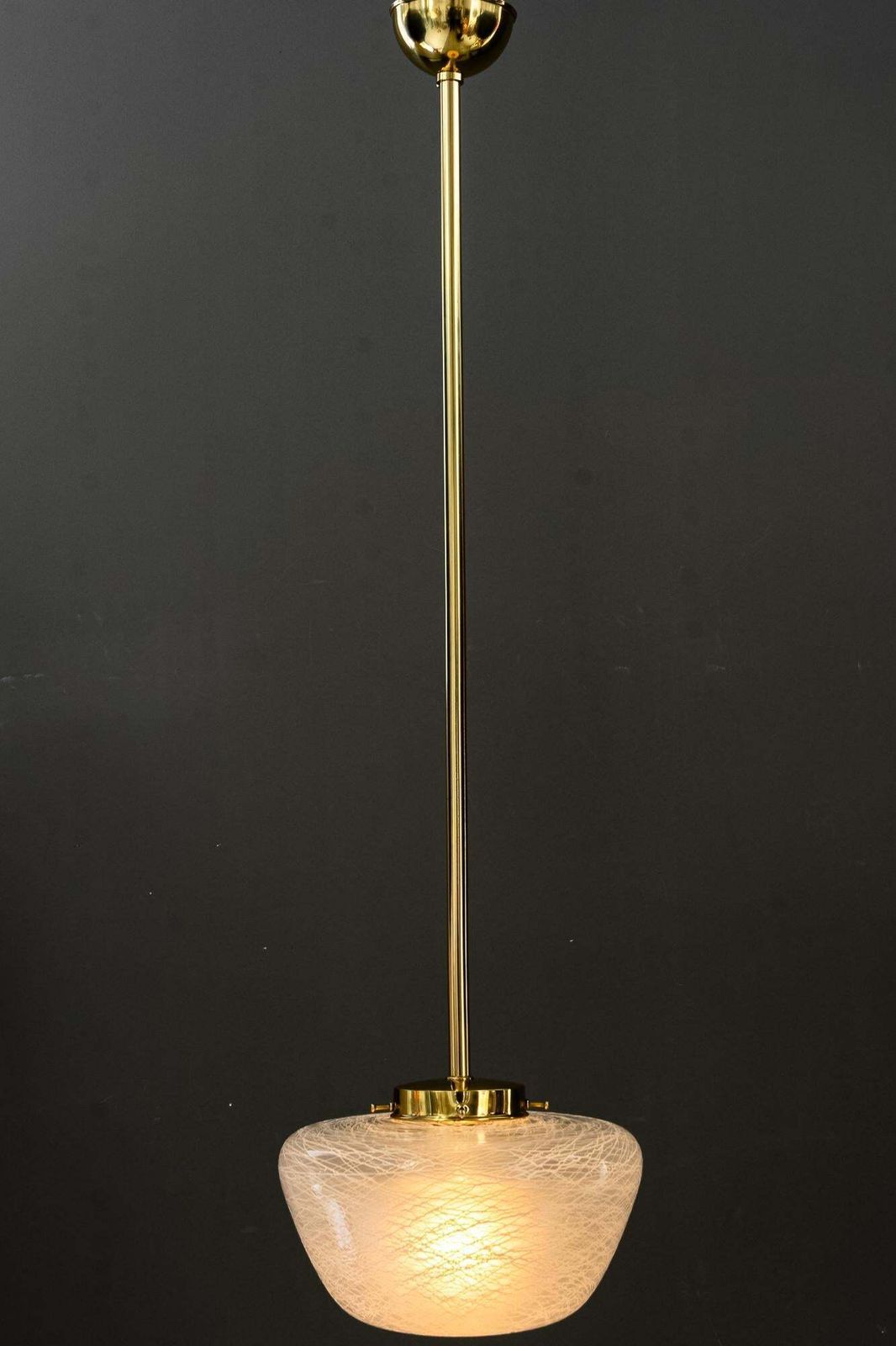 1357.0 4 Pendants With Glass Shades Vienna Around 1950s photo