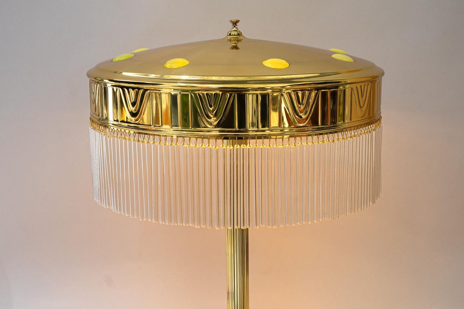 1103.0 Very Big Art Deco Table Lamp With Opaline Glass And Glass Sticks Vienna 1920s photo