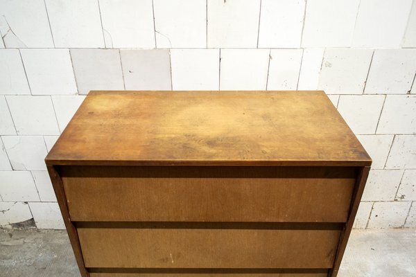 Chest Of Drawers In Wood And Iron By Leonardo Fiori For Isa Bergamo, Italy, 1950s photo for sale