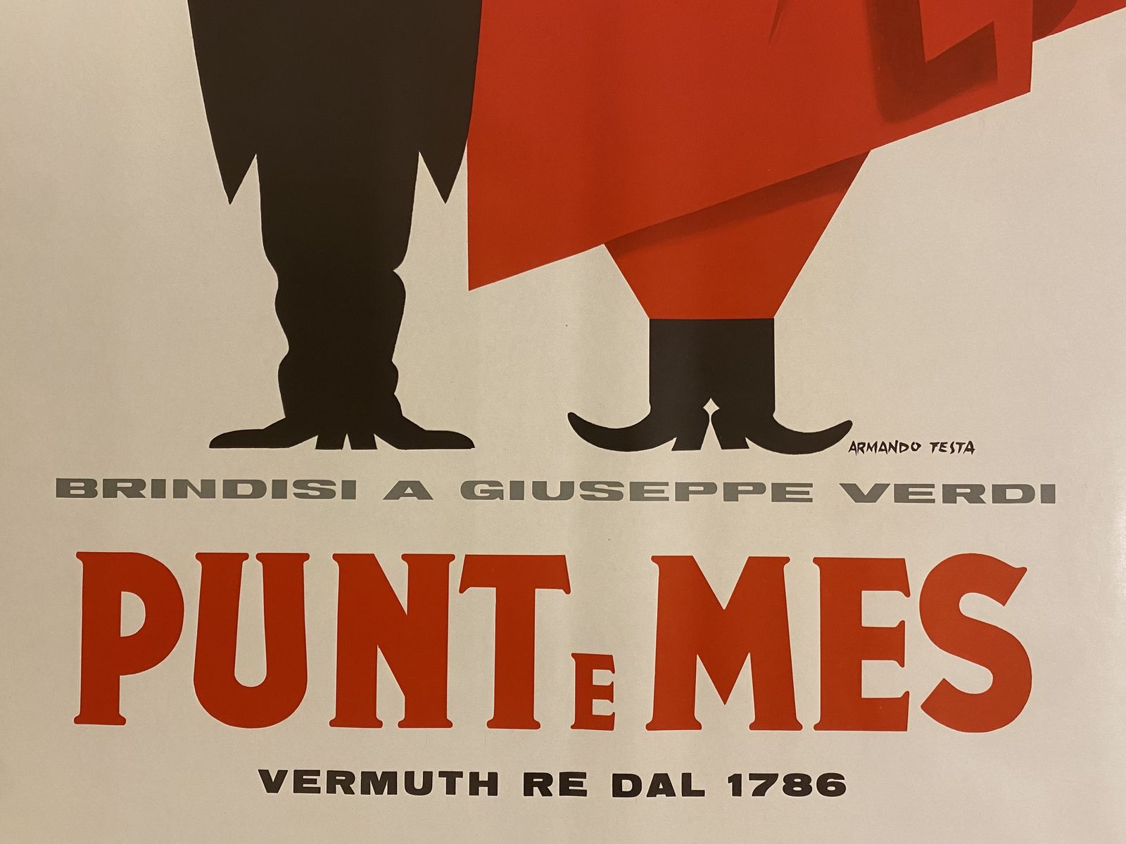 Punt E Mes, Brindisi A Giuseppe Verdi   Original Vintage Affiche Cm 200 X 140 photo vintage