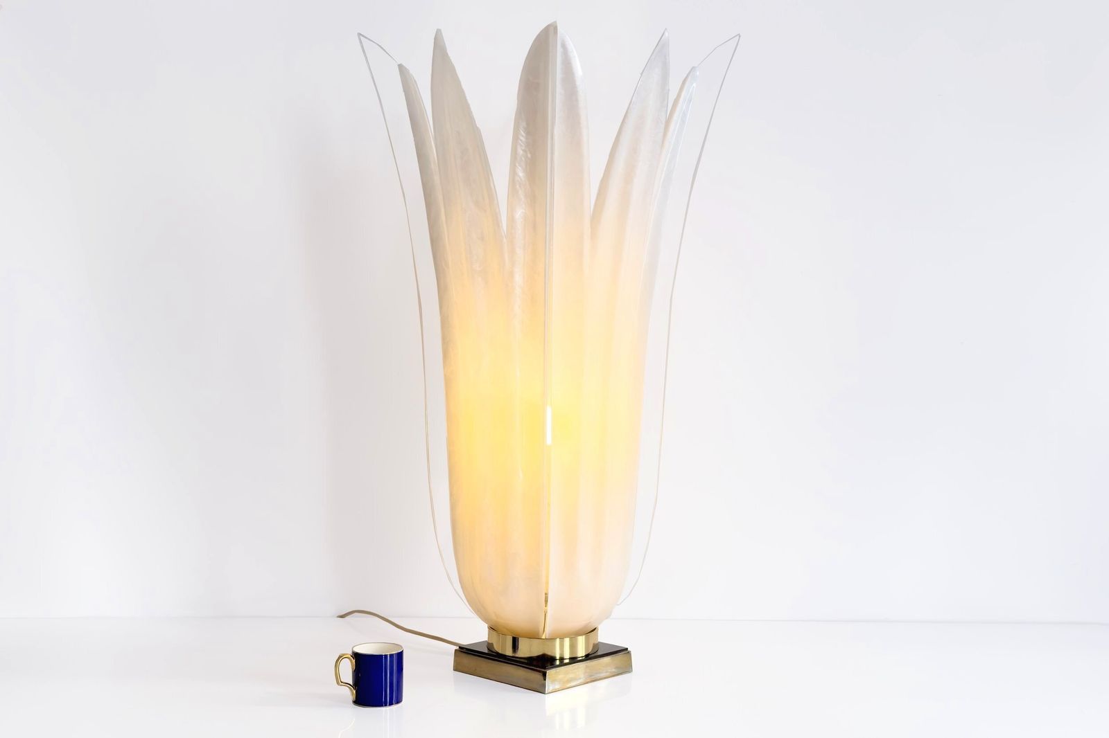 20th Century Tulip Table Lamp By Maison Rougier In Acrylic Resin And Plexiglass, 1970s photo for sale