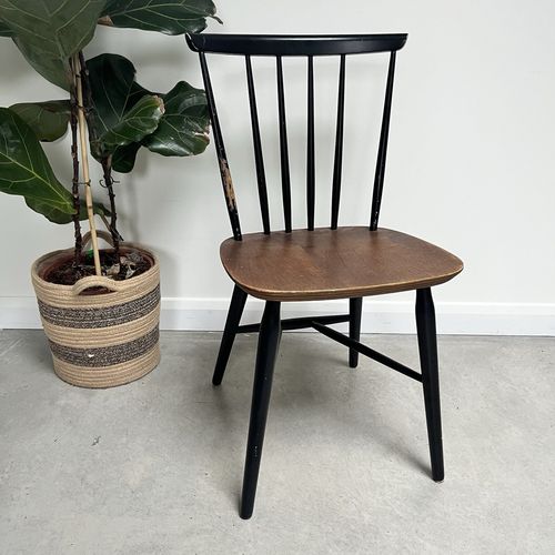 Vintage Mid Century Danish Dining Chair By Farstrup 1970s Teak And Ebonised photo furniture