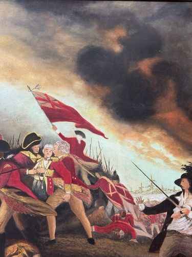 photo vintage Historic After John Trumbull 'The Battle Of Bunker Hill' Artist Robert Lawson