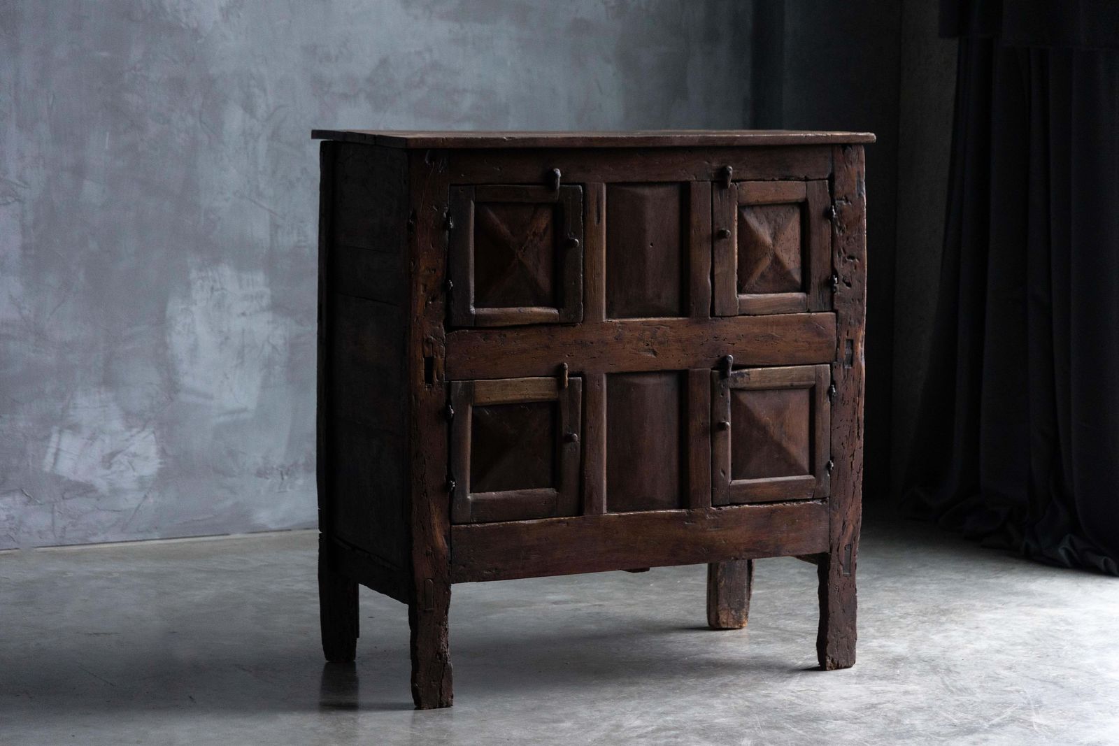 Rustic Folk Art Cabinet, France, 19th Century photo furniture