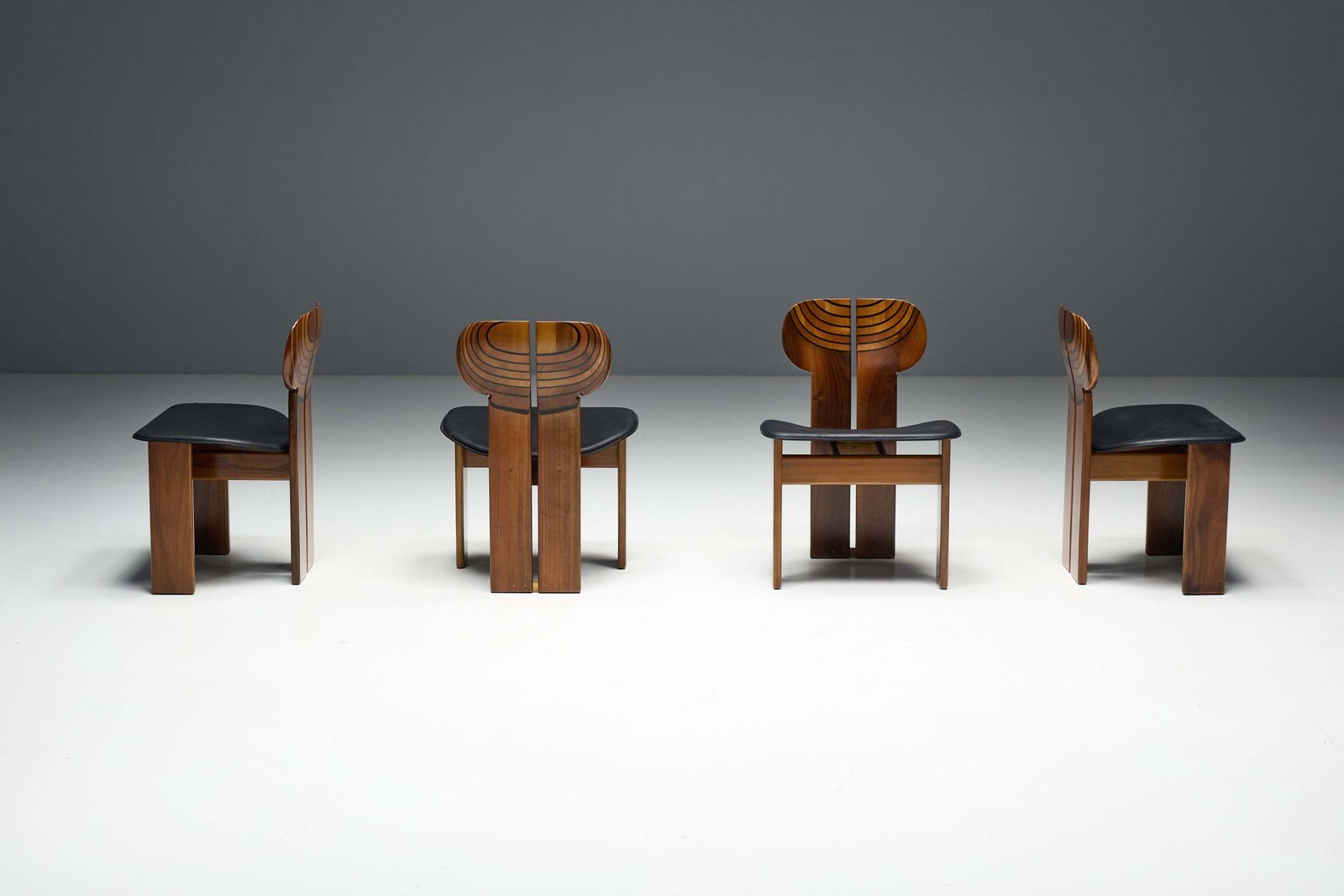 Dining Chairs 'Africa' By Afra & Tobia Scarpa For Maxalto, Italy, 1970s photo vintage
