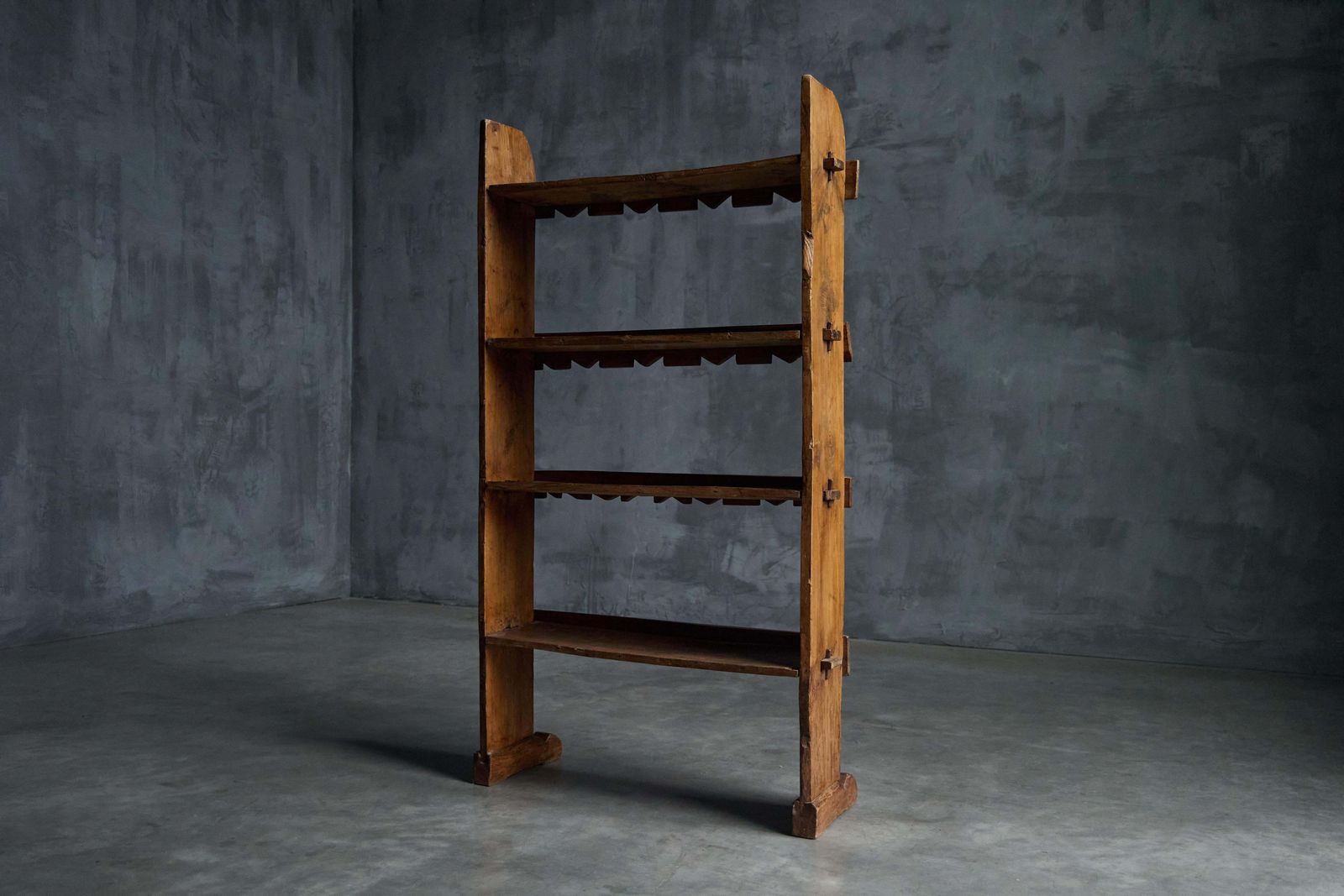Furniture Primitive Rustic Bookcase, France, 19th Century photo