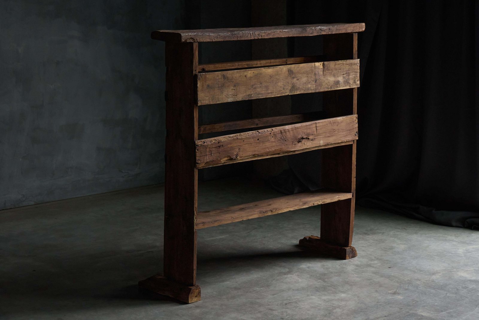2493.0 Brutalist Wabi Sabi Bookcase, France, 19th Century photo