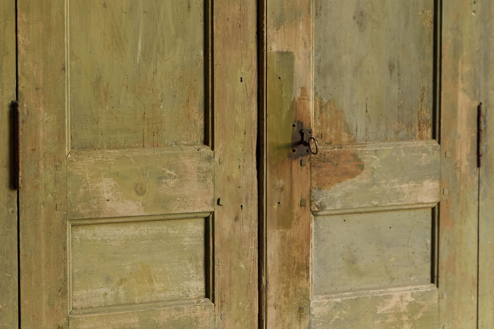 Rustic Primitive Green Cabinet, France, 19th Century photo for sale