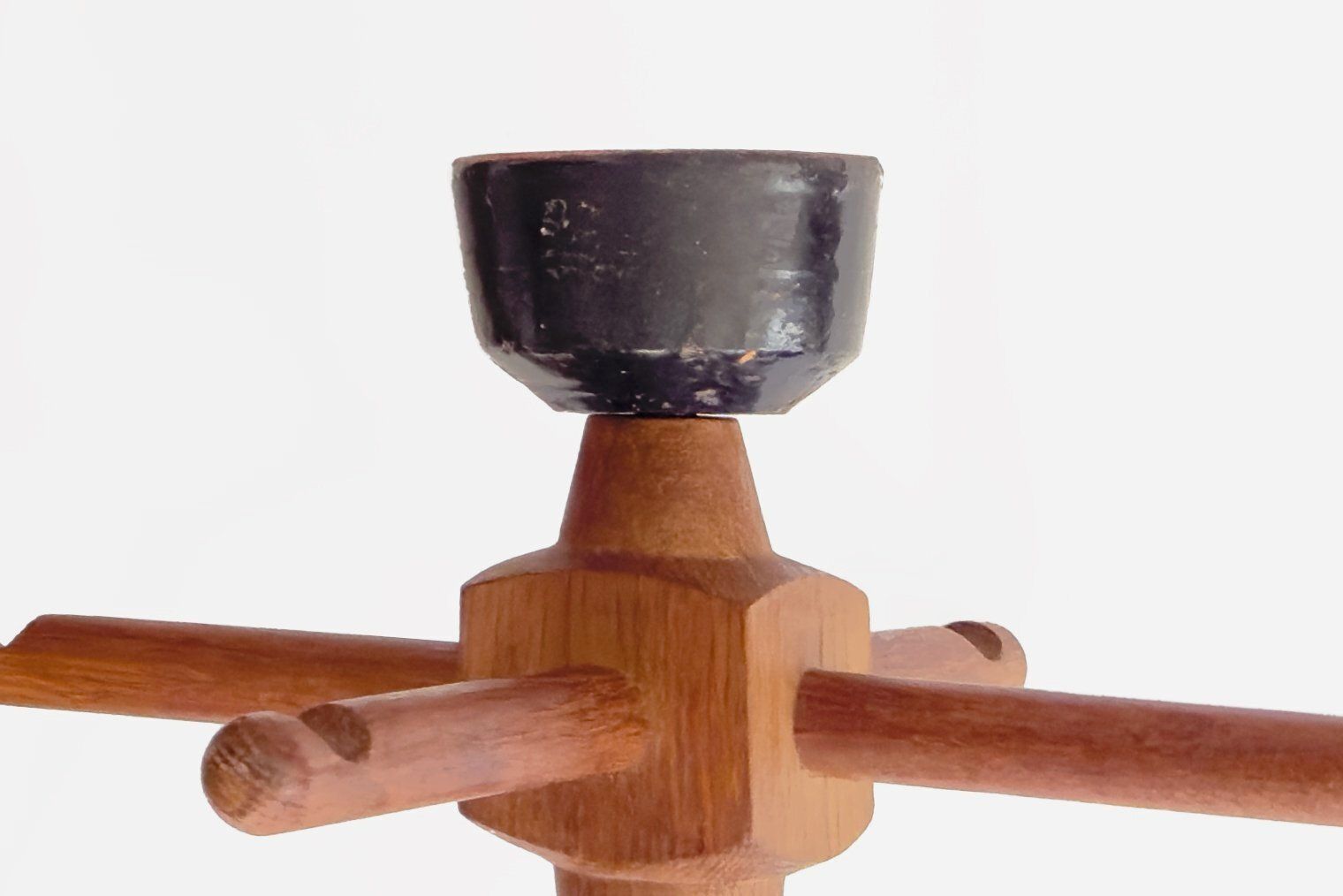 20th Century Guillerme, Chambron And Danikowski Chandelier In Oak And Opaline Shades With Ceramic Bulb Holders photo 1250.0