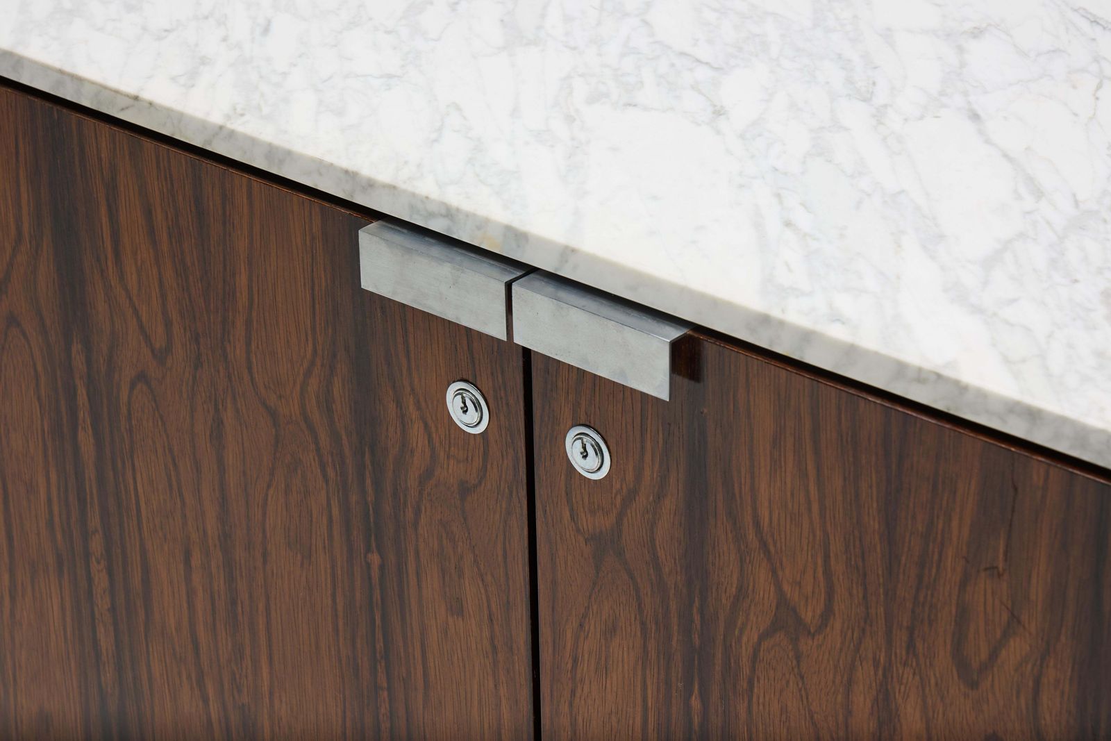 Carrara Marble And Rosewood Cabinet By Alfred Hendrickx, Belgium, 1960s photo Furniture