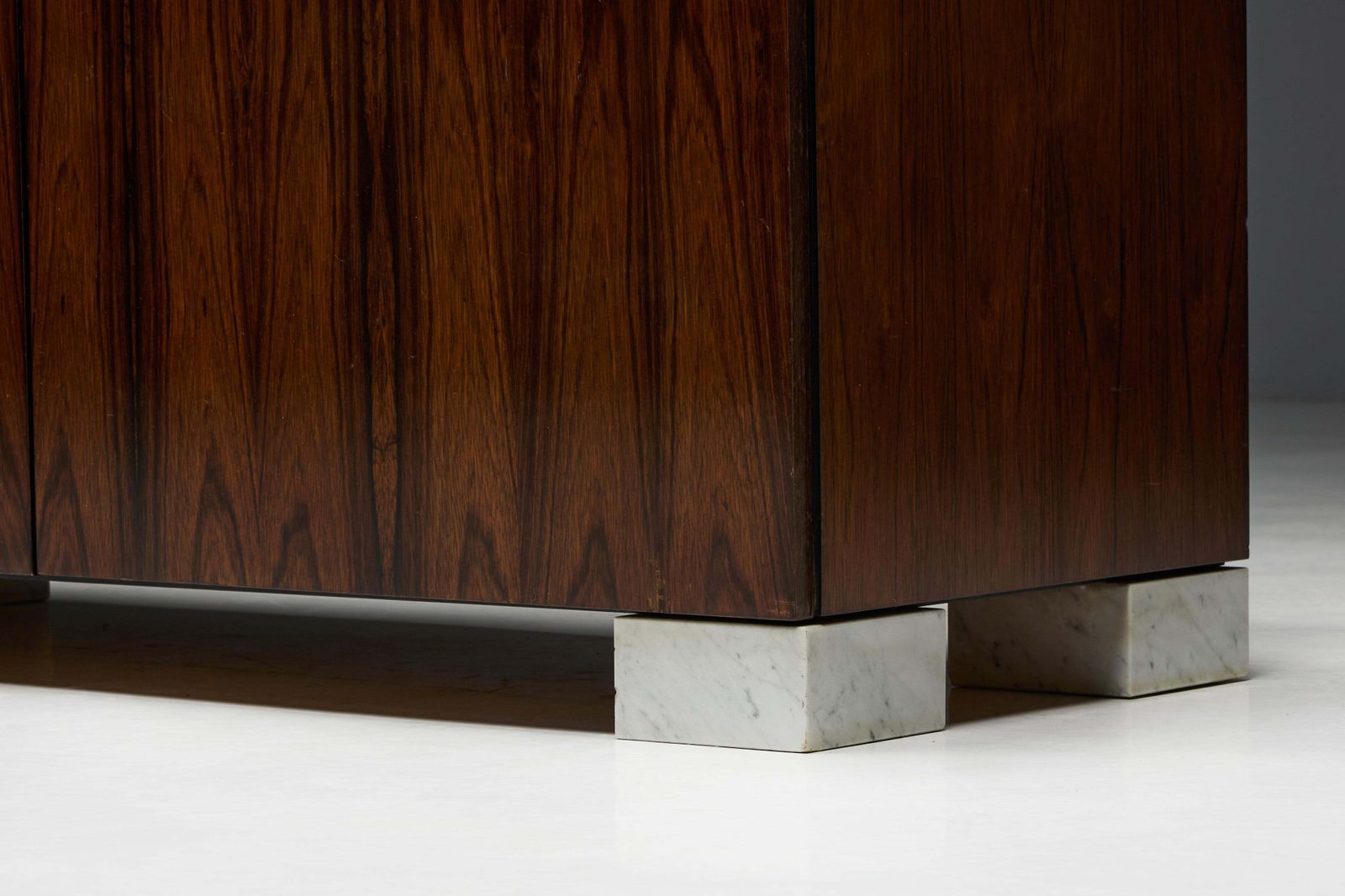 Carrara Marble And Rosewood Cabinet By Alfred Hendrickx, Belgium, 1960s photo vintage