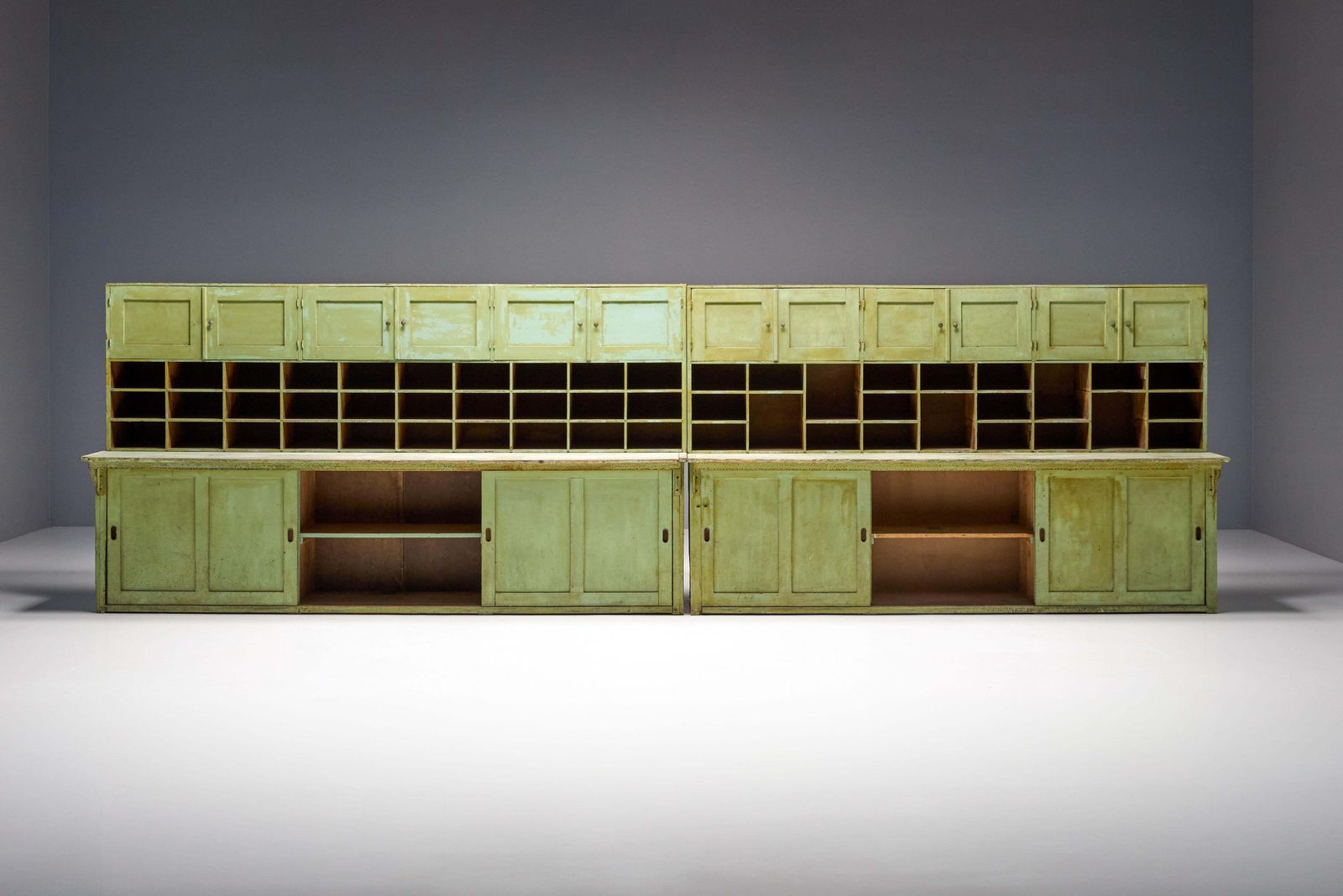 photo furniture Primitive Green Apothecary Cabinet, France, 19th Century