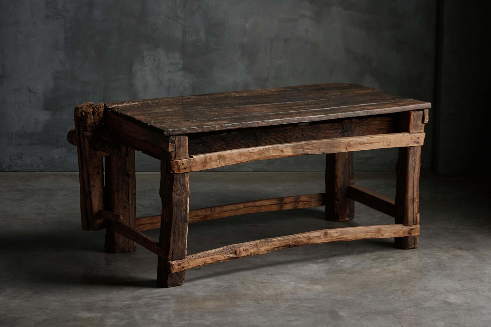 Rustic Primitive Working Bench, France, Early 19th Century photo furniture