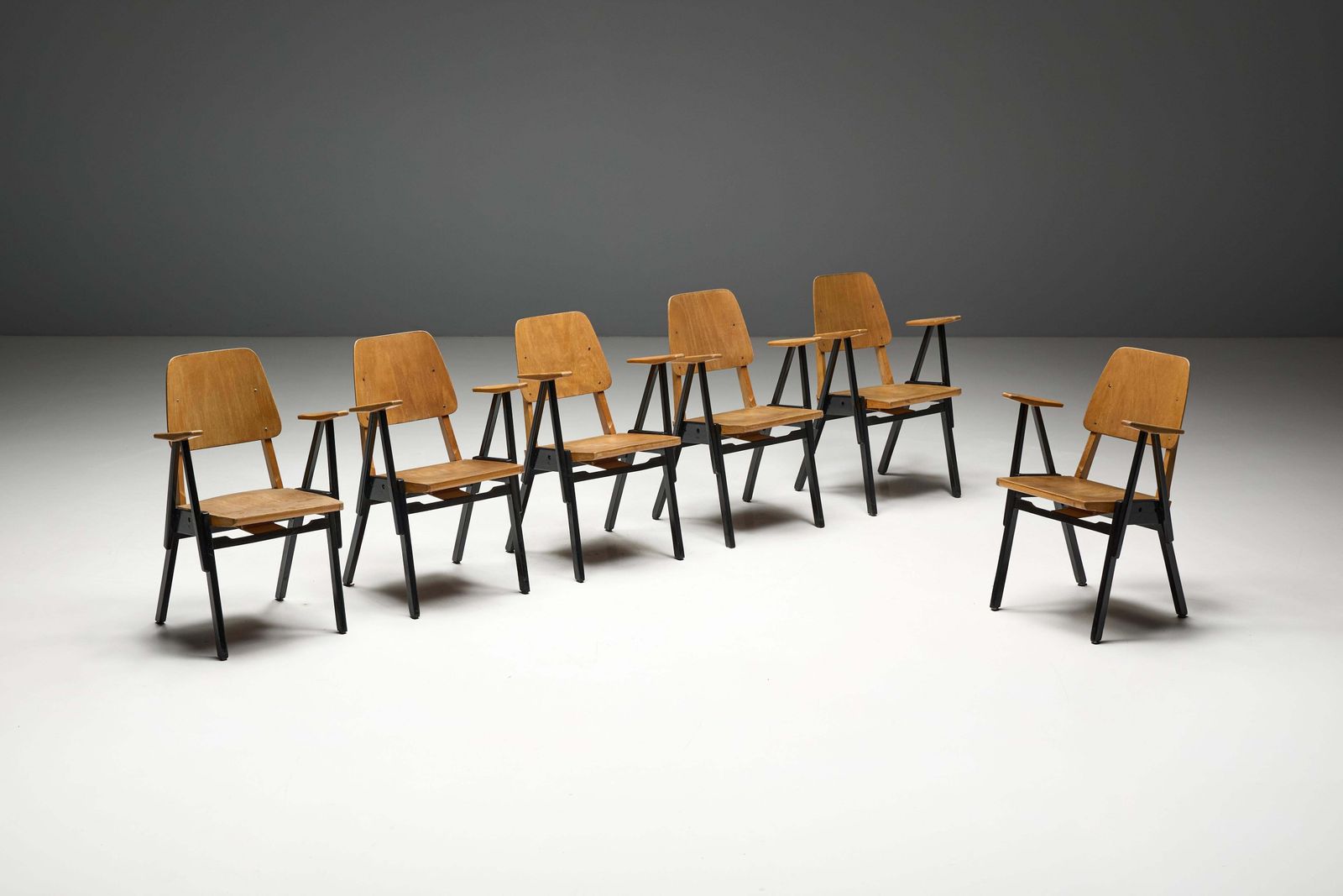 Palais De Tokyo Armchairs By Ermeloo Zwager, Netherlands, 1950s photo Furniture
