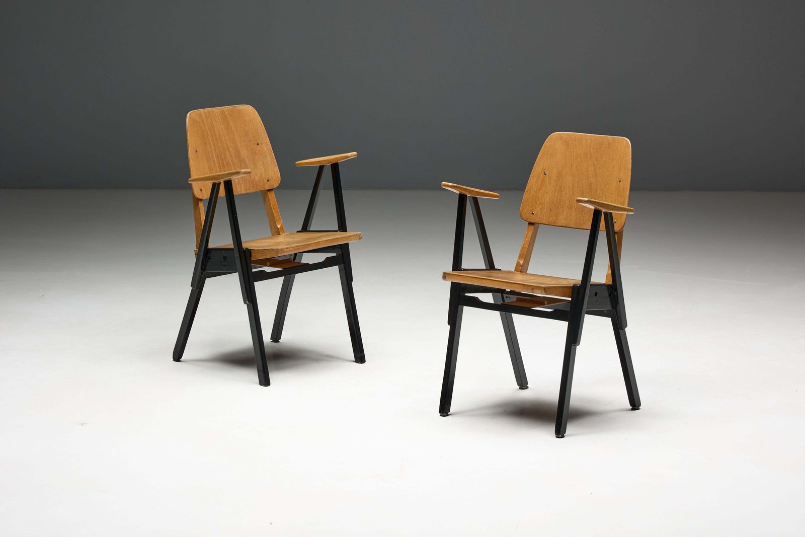 689.0 Palais De Tokyo Armchairs By Ermeloo Zwager, Netherlands, 1950s photo
