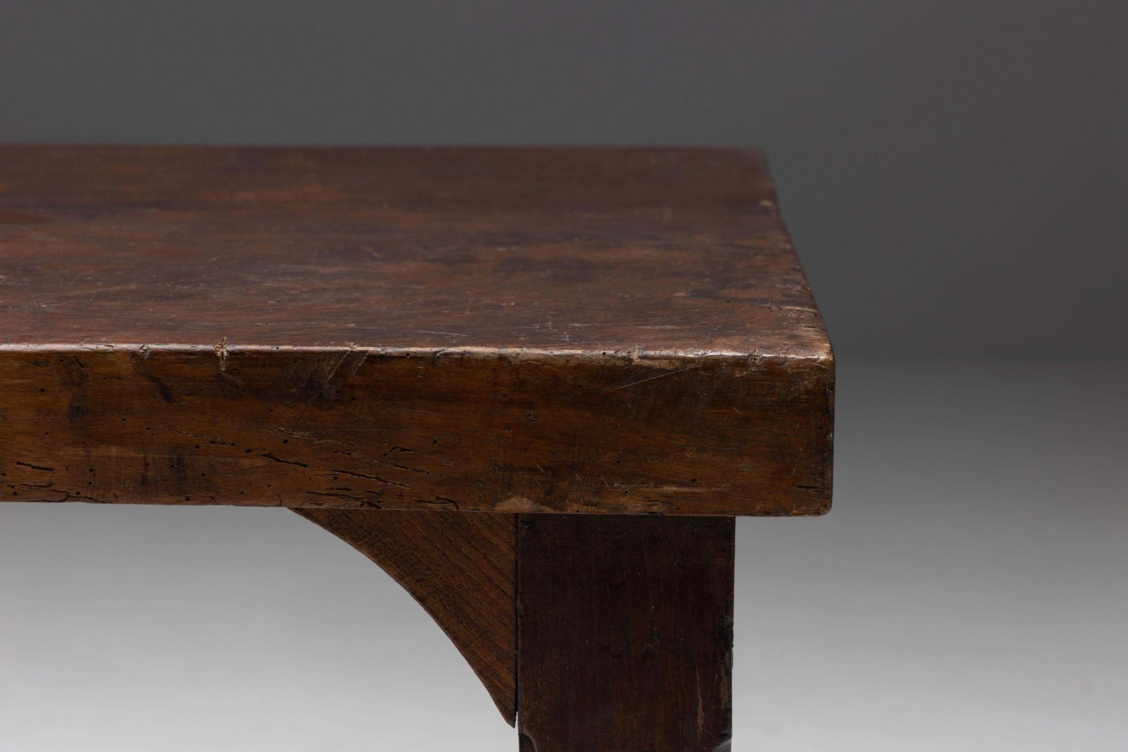 photo for sale Brutalist Art Populaire Dining Table, France, 19th Century
