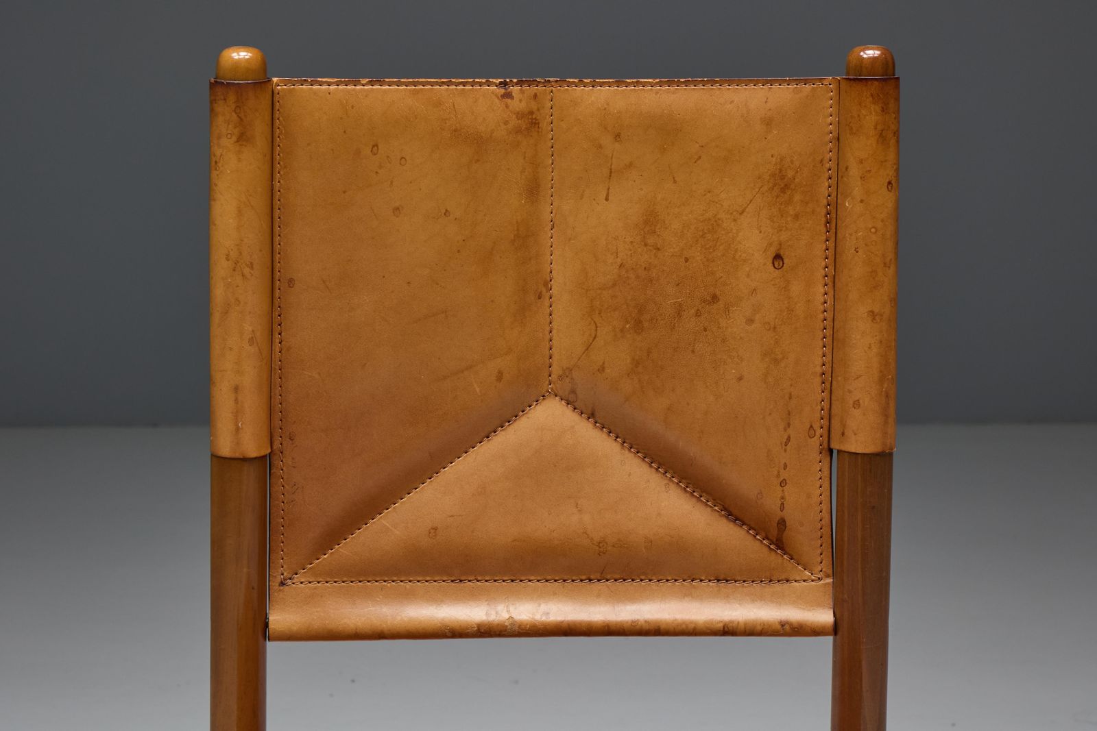 photo buy Cognac Leather Dining Chairs, Italy, 1960s