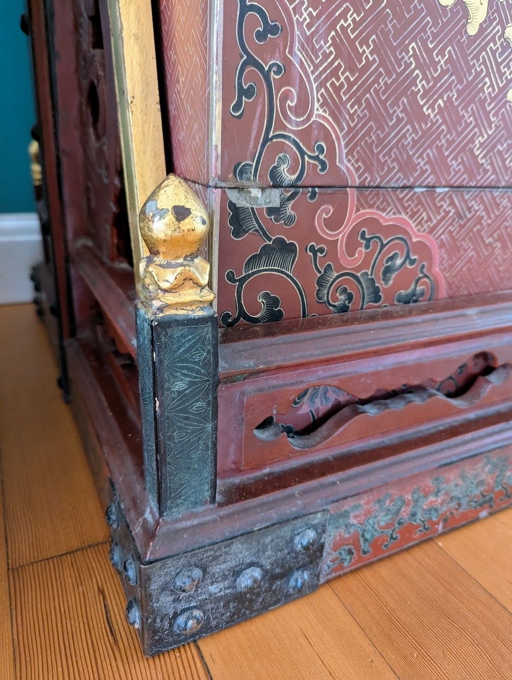 photo buy Newly Reduced Stunning Pair Of Gilded And Hand Painted Chinese Wedding Dowry Chests
