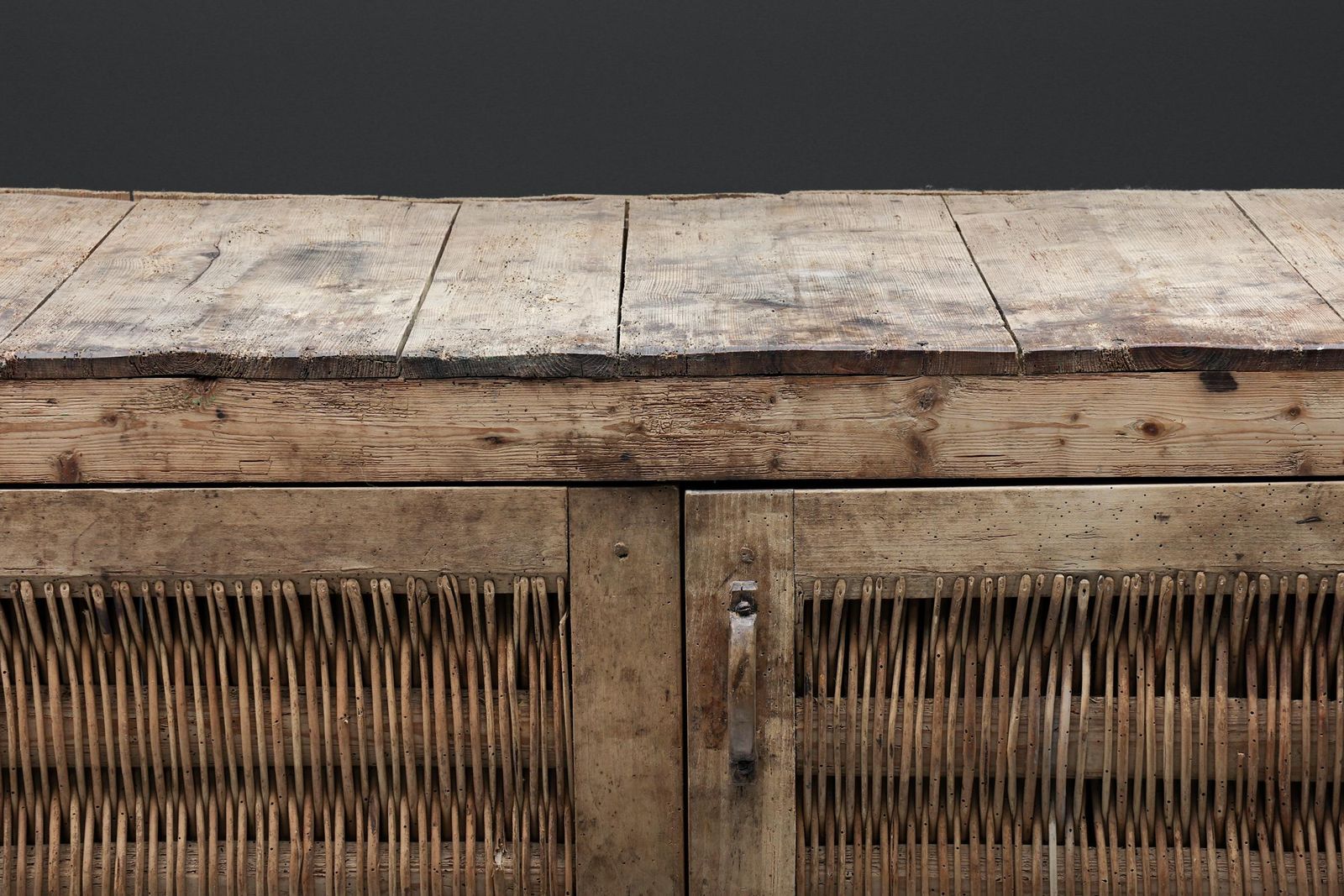 Rustic Wabi Sabi High Board, Pantry Cabinet, Haute Savoie, Cheese Cabinet, 1930 photo vinterior