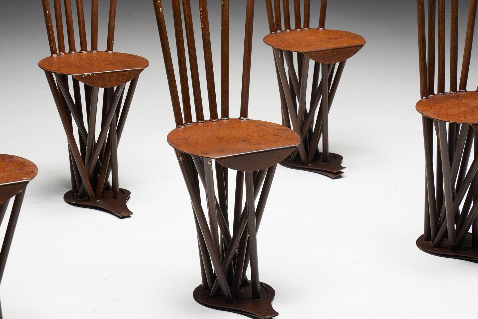 Industrial Wabi Sabi Primitive Chairs, France, 1950s photo for sale