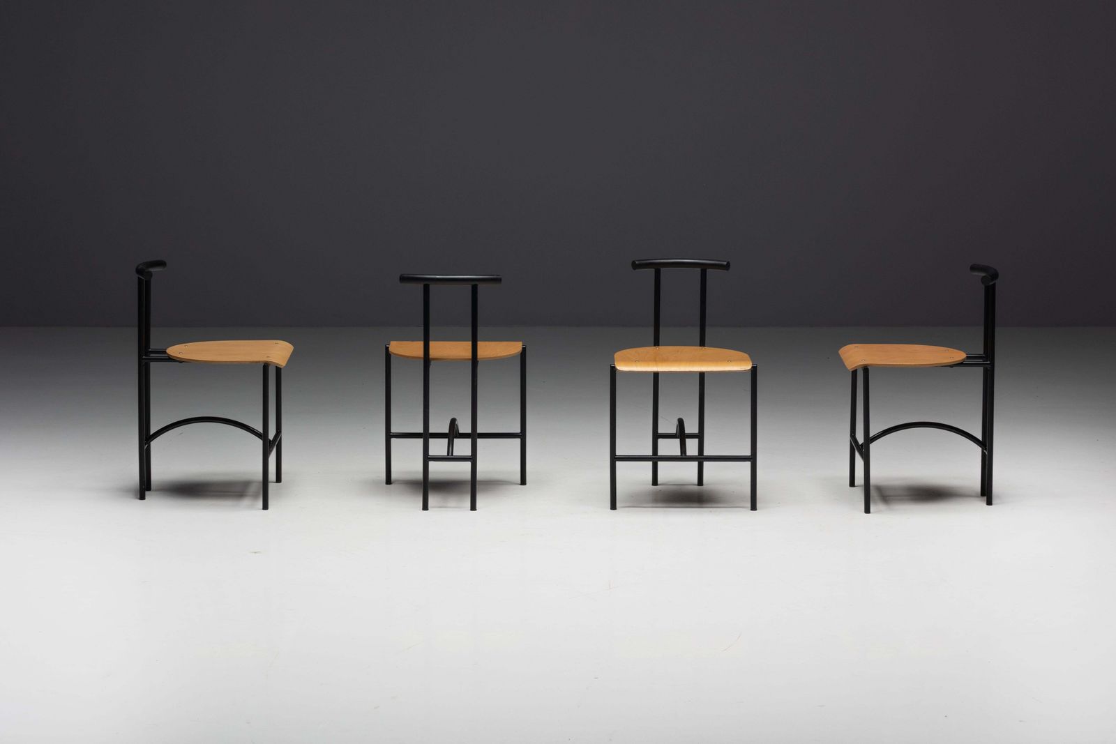 Postmodern "Tokyo" Dining Chairs By Rodney Kinsman For Bieffeplast, Italy, 1980s photo vintage
