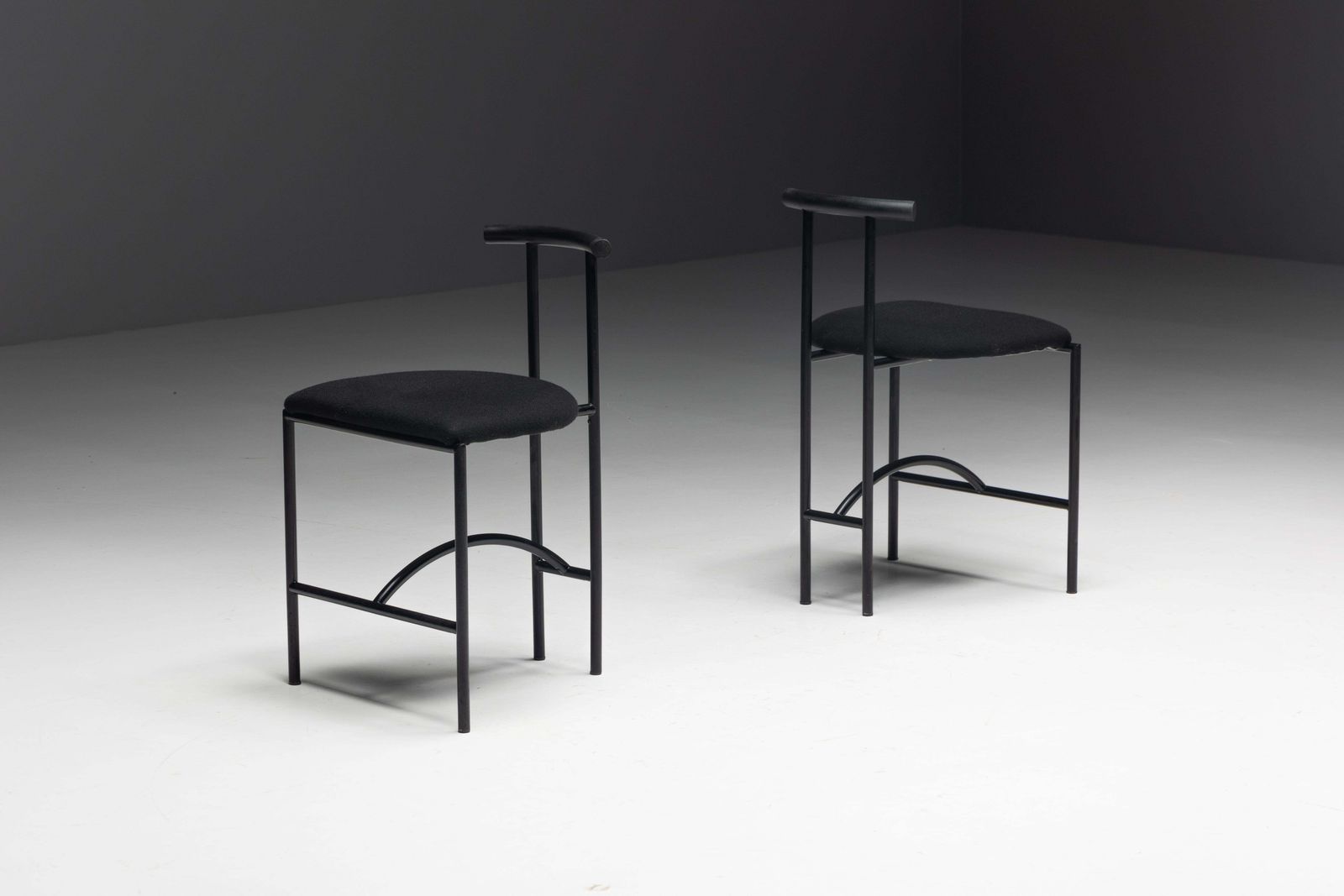 Furniture Postmodern "Tokyo" Dining Chairs By Rodney Kinsman For Bieffeplast, Italy, 1980s photo