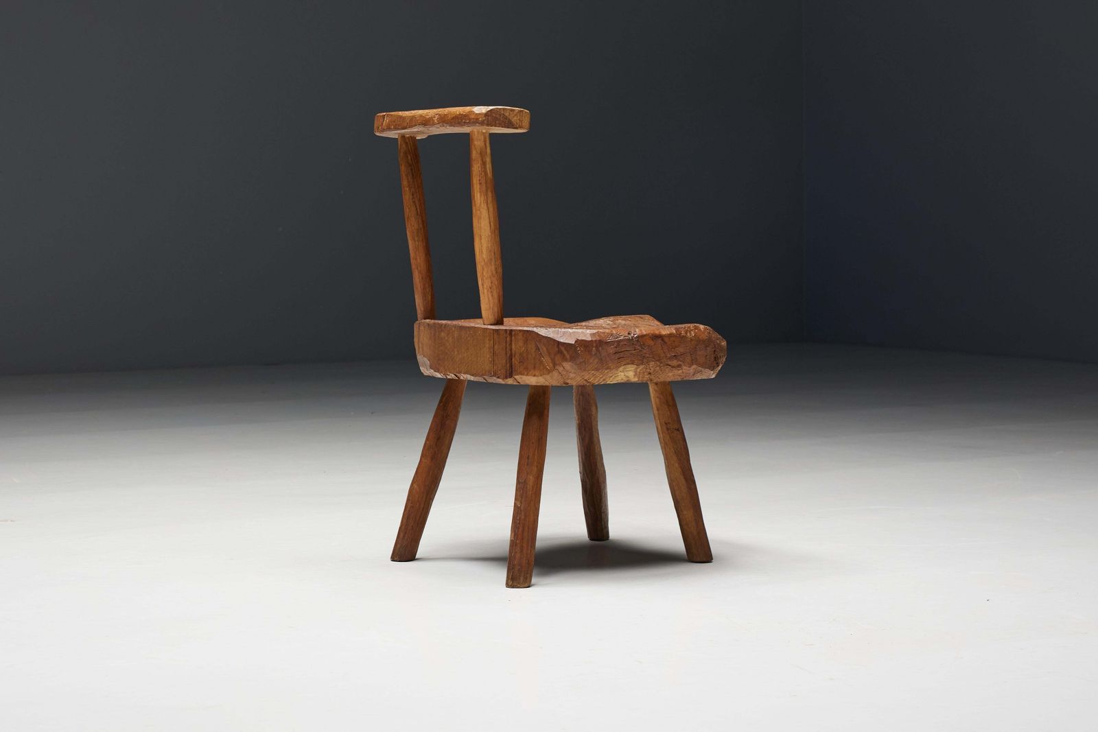 Furniture Folk Art Wabi Sabi Chair, France, 19th Century photo