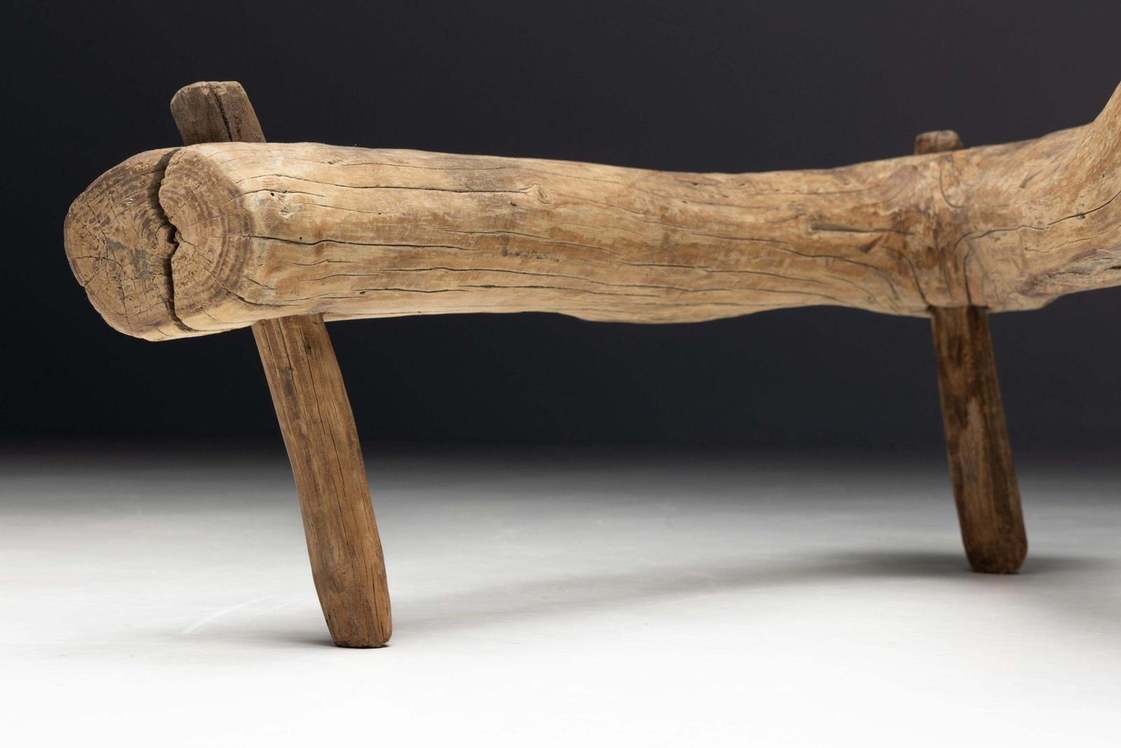Wabi Sabi Primitive Tripod Stool, France, 18th Century photo vinterior