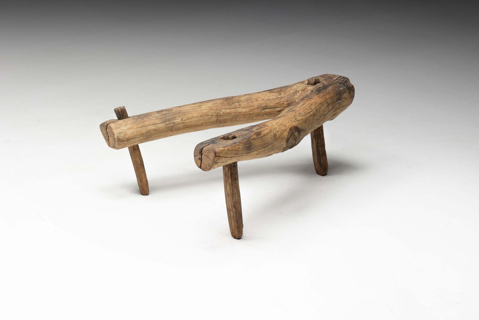 Wabi Sabi Primitive Tripod Stool, France, 18th Century photo buy
