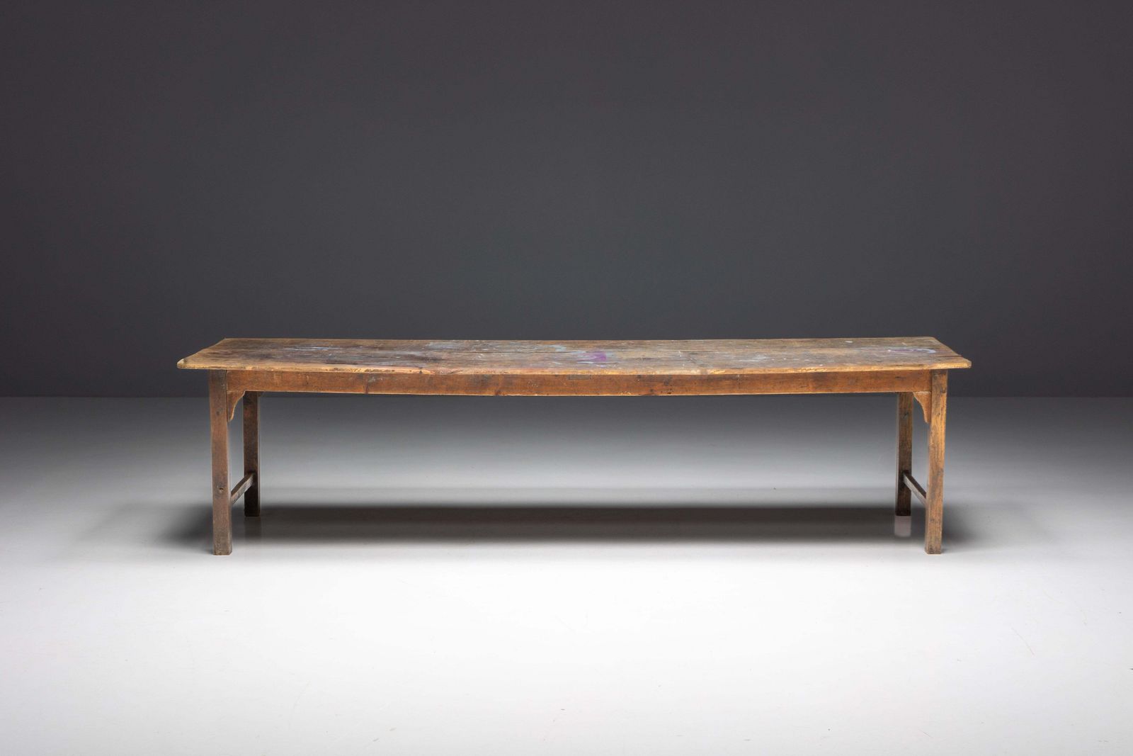 Rustic Primitive Farmhouse Dining Table, France, 19th Century photo furniture