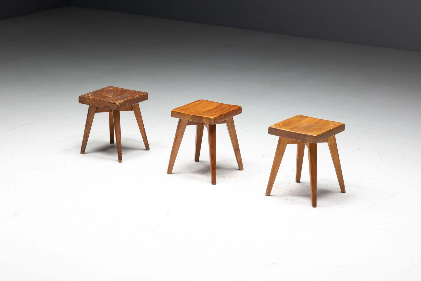 Stools By Christian Durupt And Charlotte Perriand, France, 1960s photo for sale