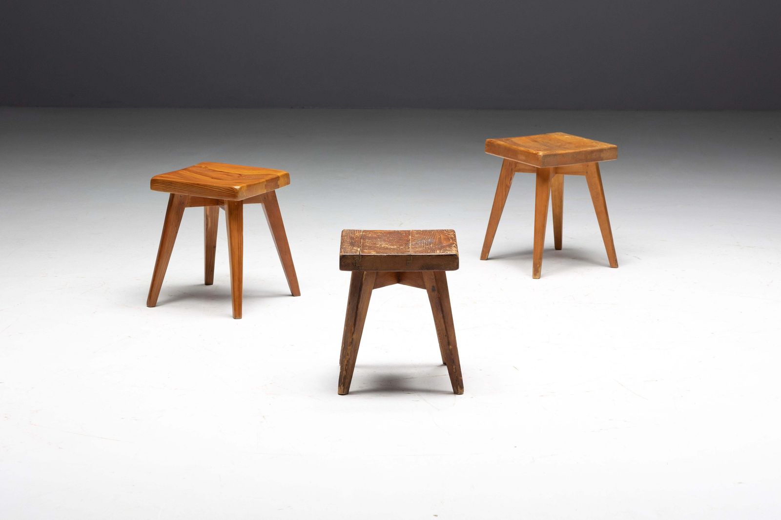 Stools By Christian Durupt And Charlotte Perriand, France, 1960s photo vinterior