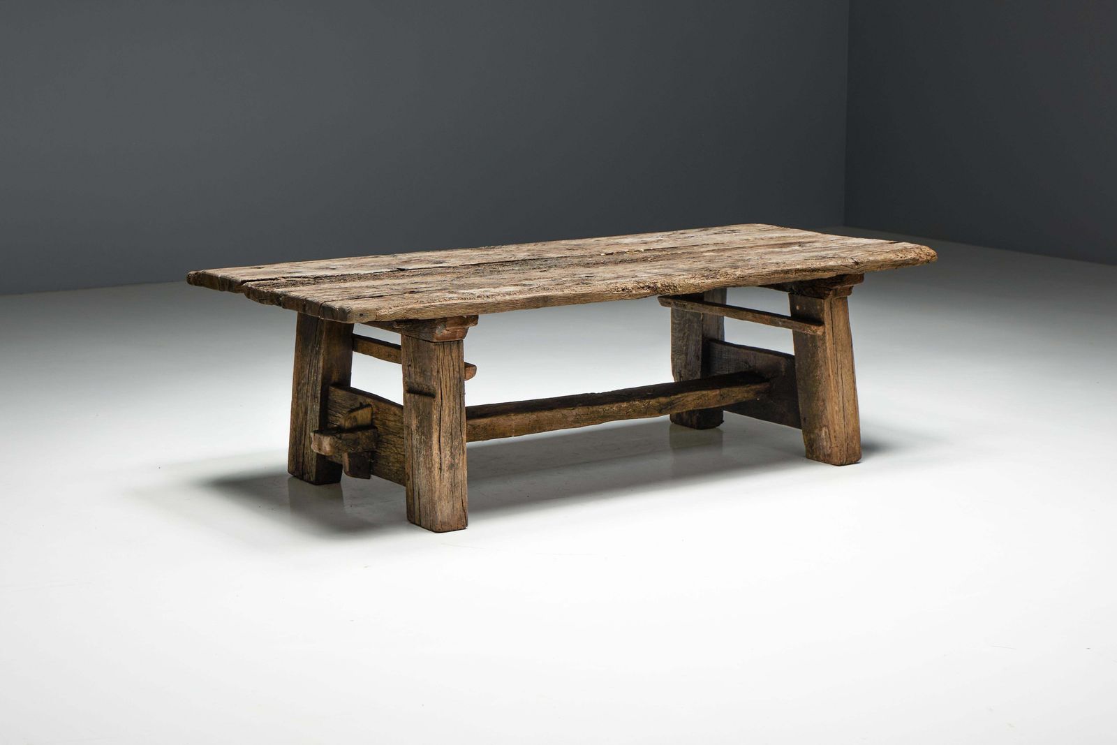 photo furniture Primitive Wabi Sabi Side Table, France, 19th Century
