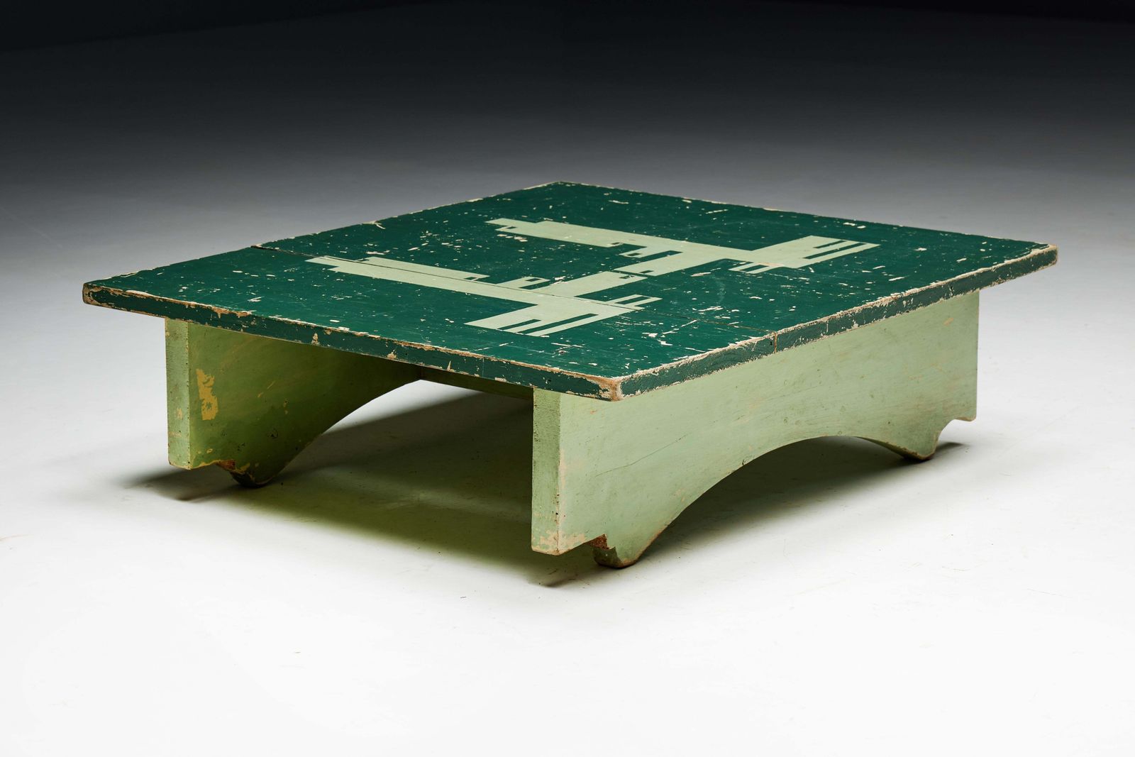 Green Art Populaire Side Table, France, 19th Century photo 2770.0